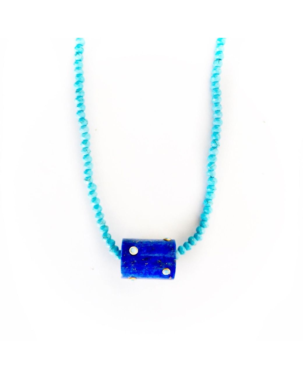 Persia Dona Jewelry Blue X Lapis Necklace