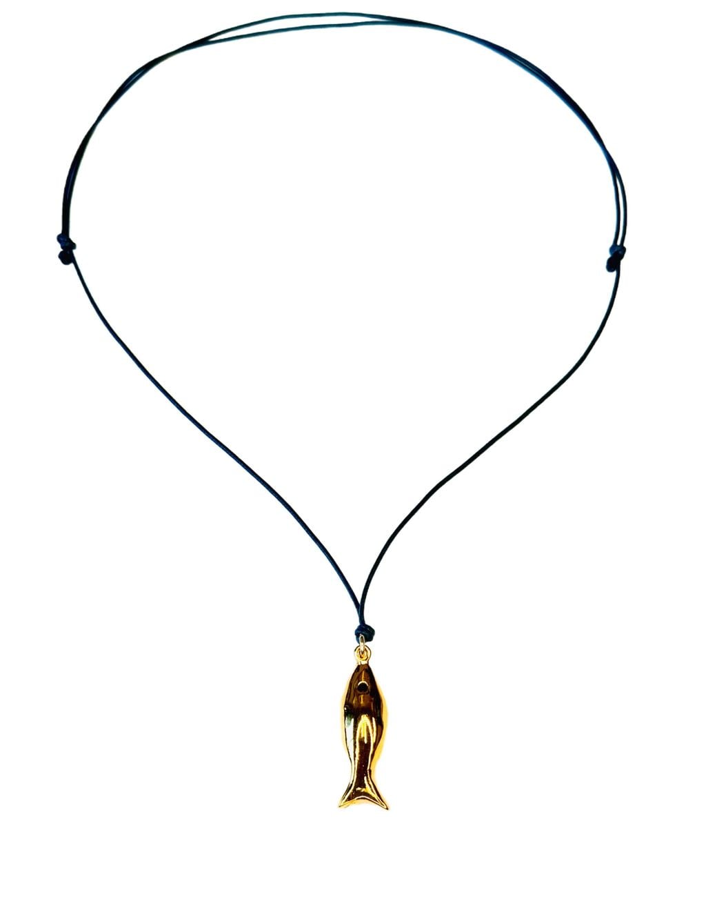 Lexi Jewelry Metallic Oro Maré Fish Necklace