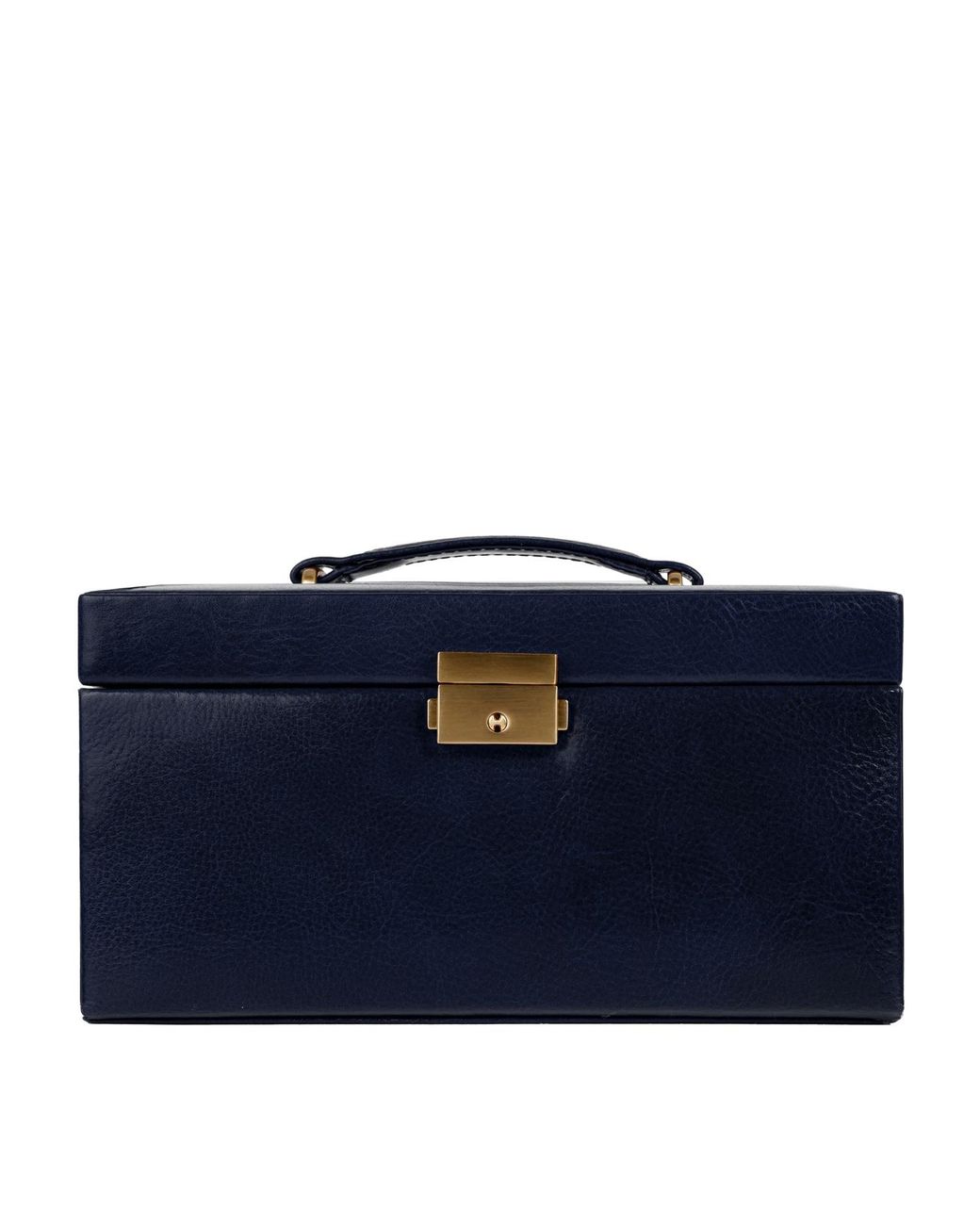 Time Resistance Blue Leather Jewelry Box For