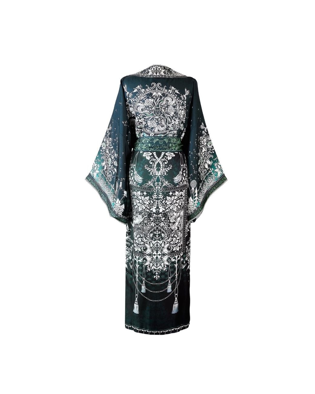 Silk&Soul Gray Tree Of Life Silk Robe