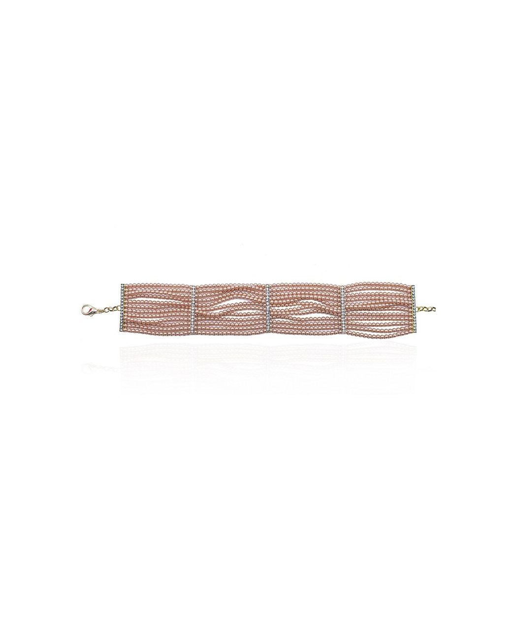 Bayemeyc Pink Rosaline Glow Pearl Choker Necklace