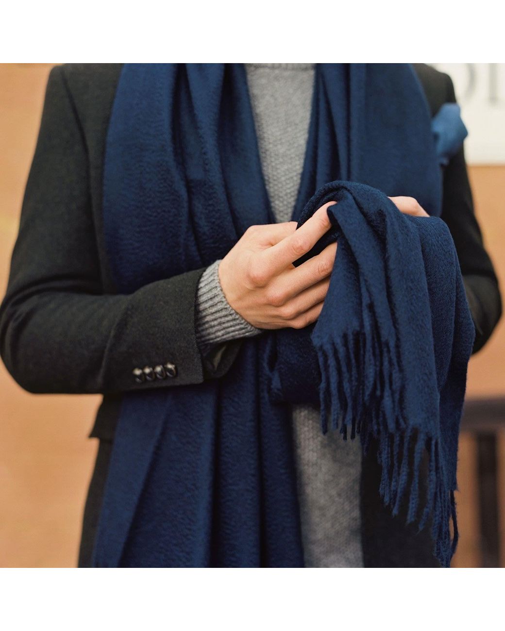 Kinalba Blue Callan Cashmere Stole