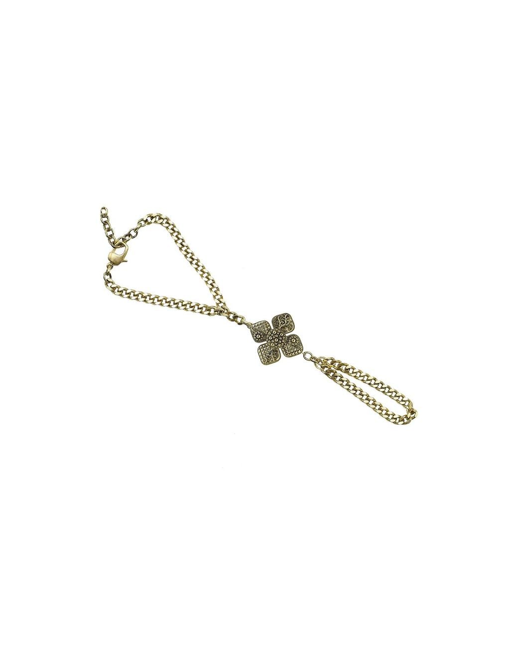 Bayemeyc Metallic Rincon Hand Chain Bracelet