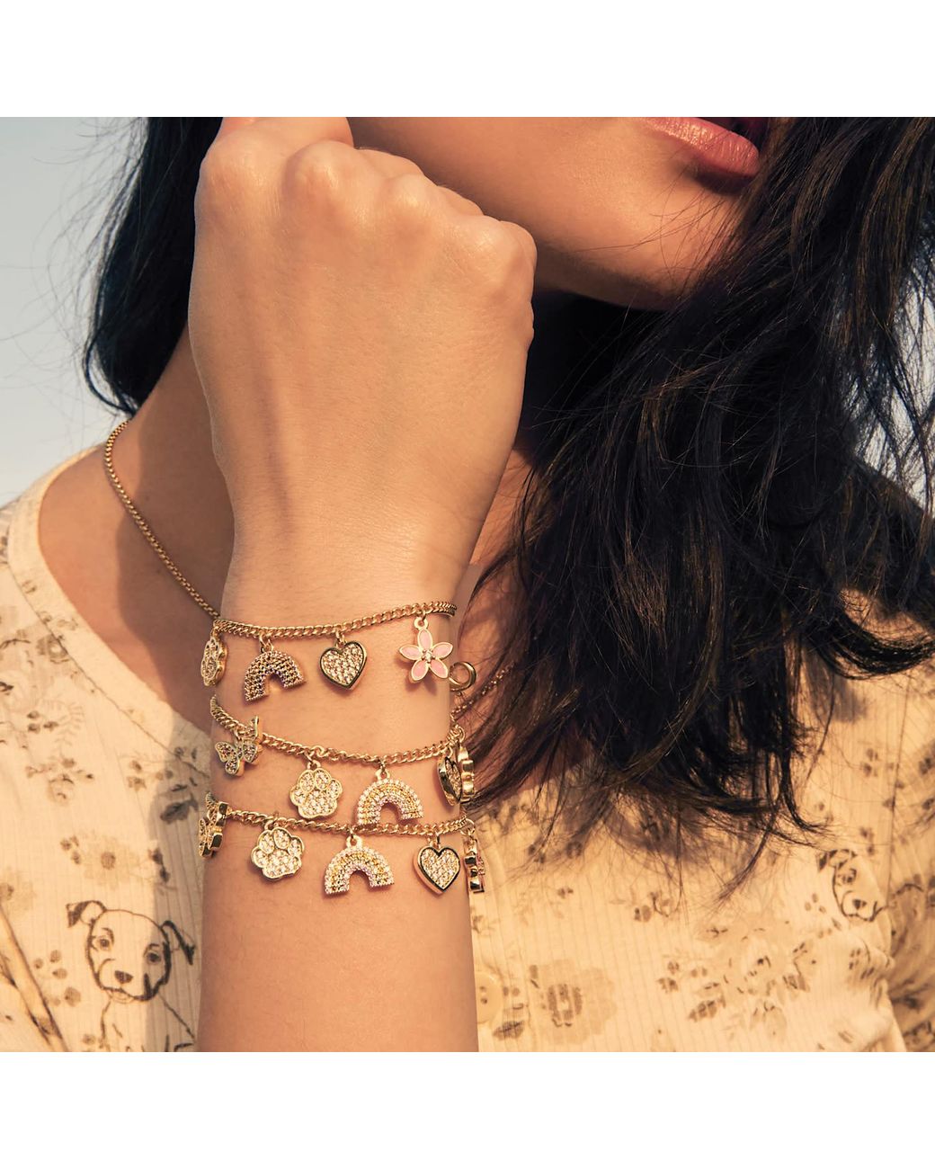 Cloud Haven Blue Ditsy Charm Bracelet