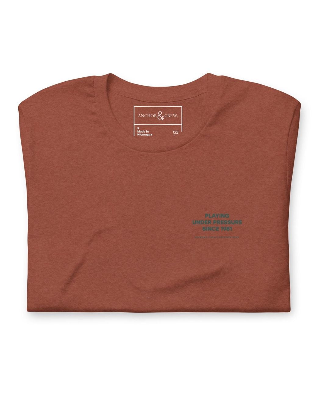 Anchor and Crew Brown Clay Court Etiquette Tennis Club League Organic Cotton T-Shirt