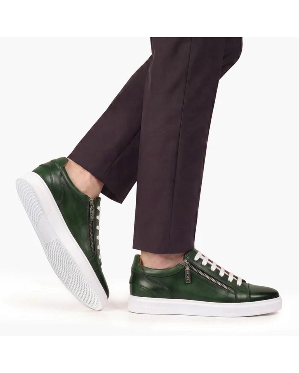 Armos Green Patina Leather Sneaker for men