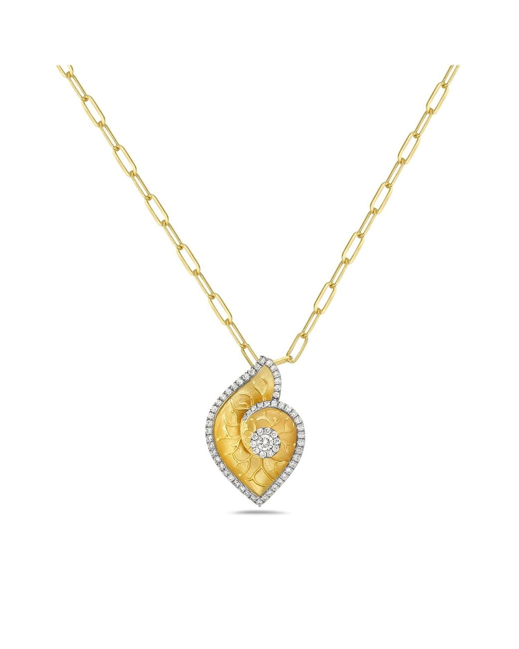 Artisan Metallic Yellow Solid Gold Diamond Designer Necklace Handmade Jewelry