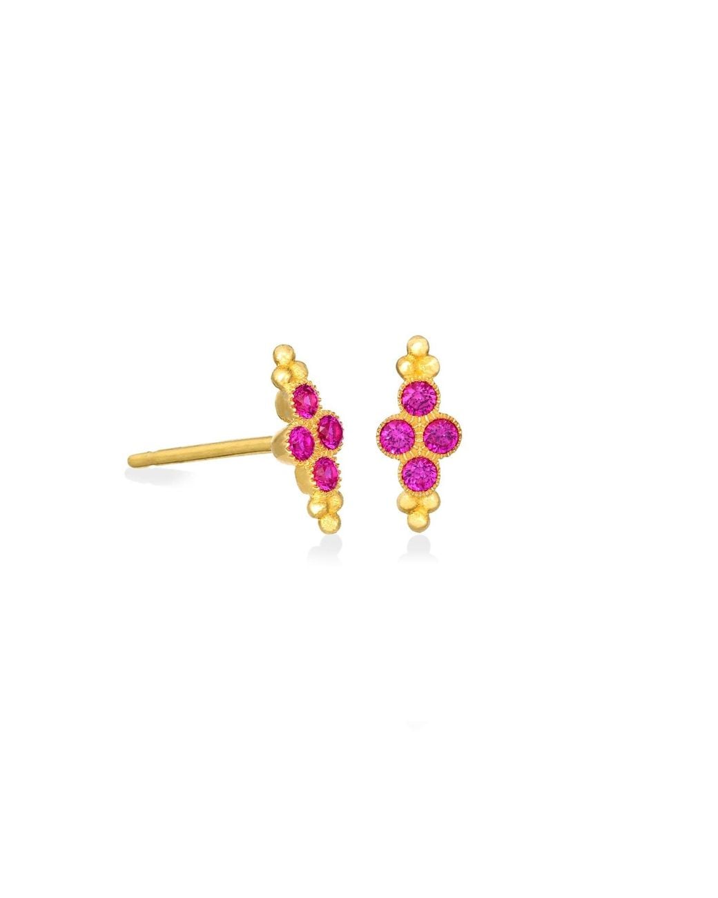 Myrto Katramadou Jewellery Pink Royal Bloom – Ruby Blossom Studs