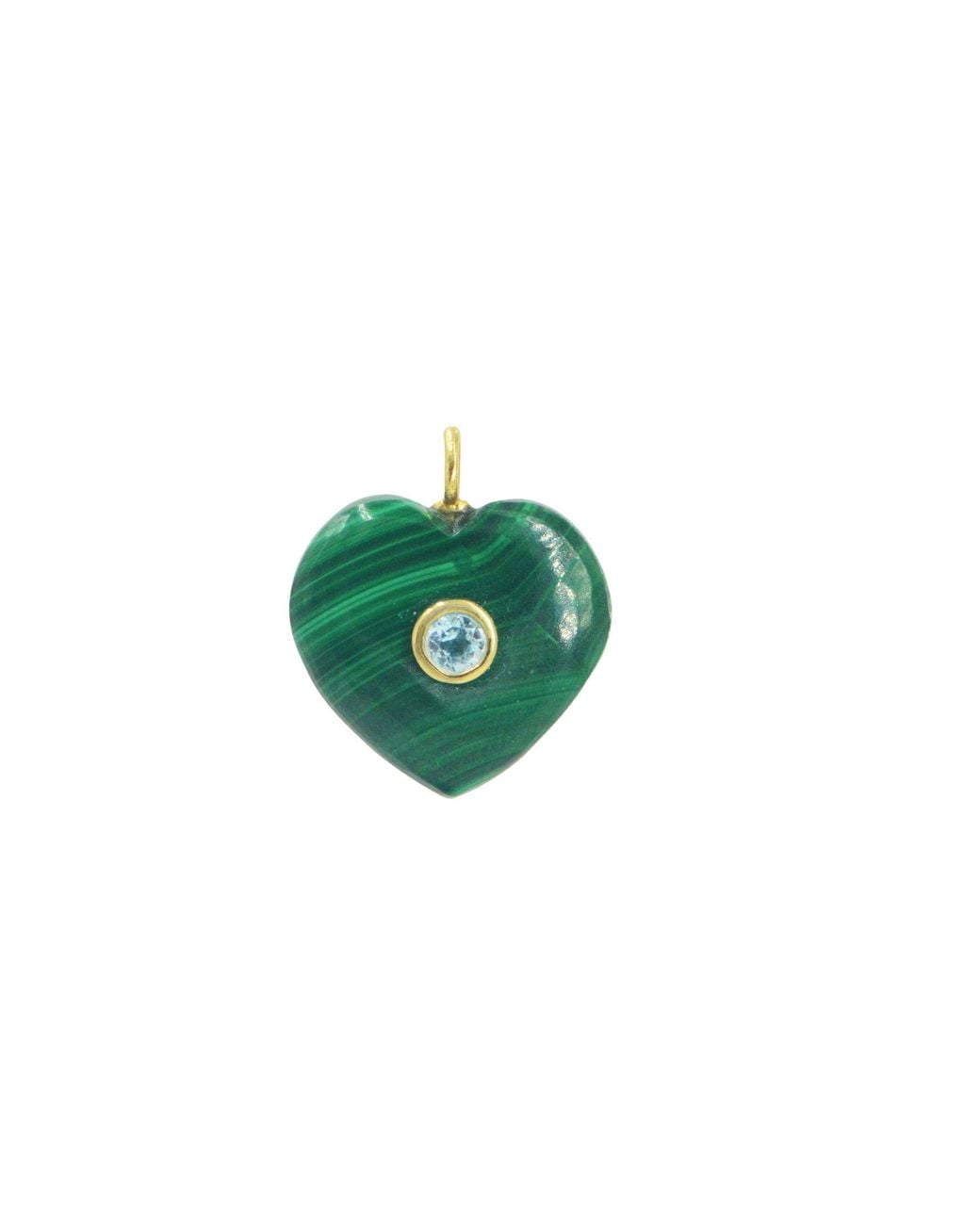 KAMARIA Green Malachite Gemstone Pendant With Topaz