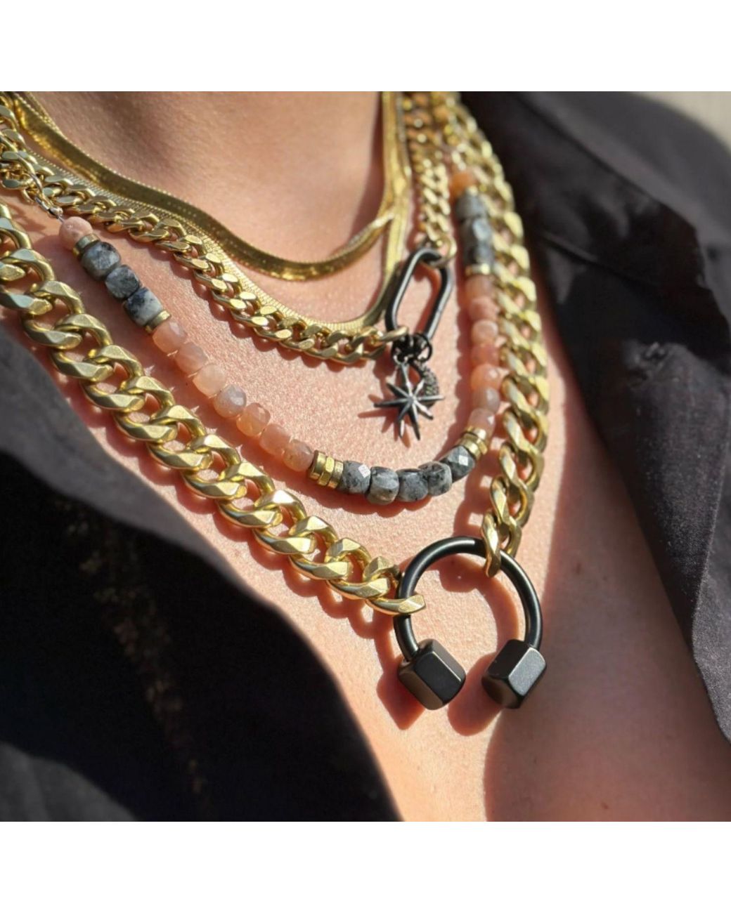 Rachel Nathan Metallic Outlaw: Matte Necklace