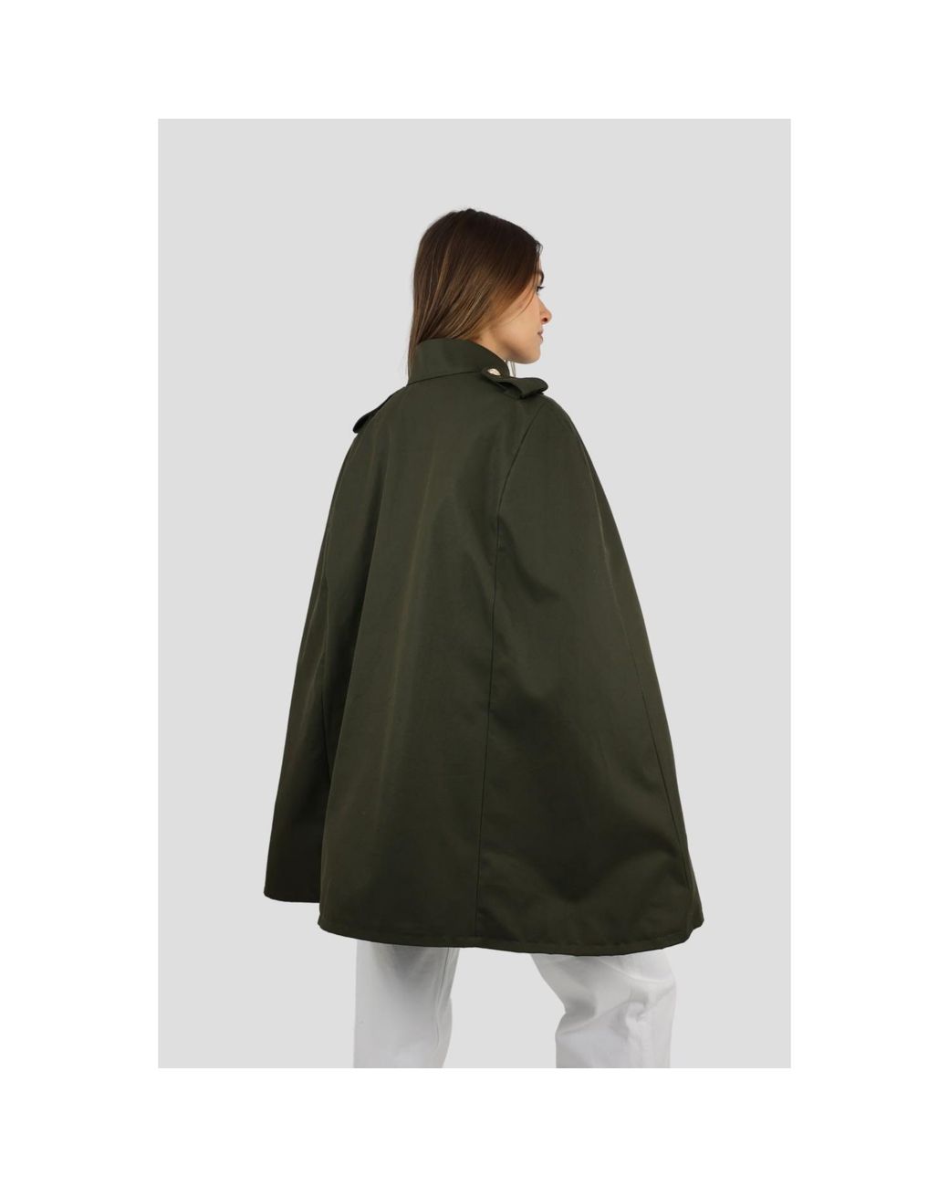 Coulange Green M83 Khaki Water-Repellent Cape Coat