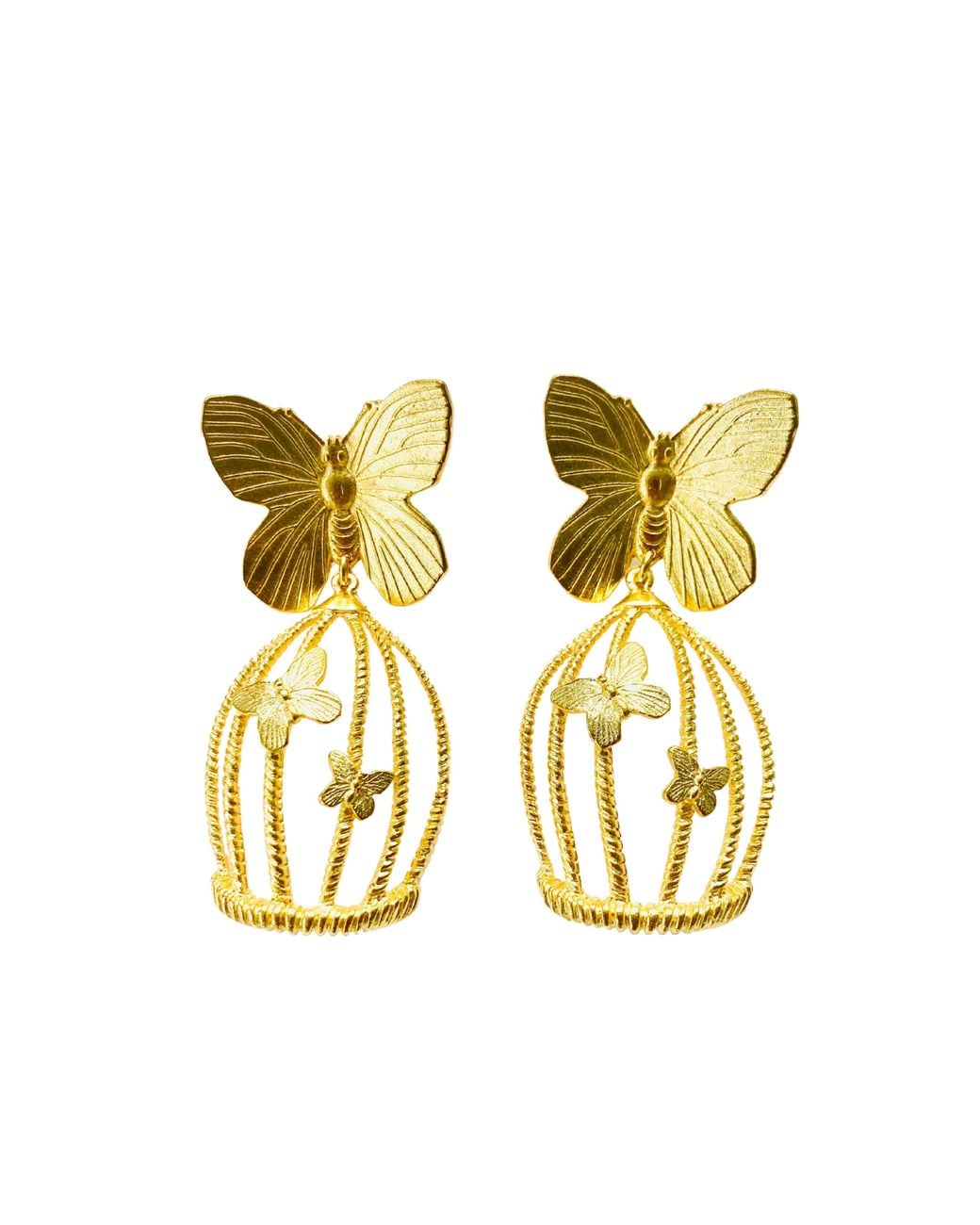 The Pink Reef Metallic Butterfly Bird Cage