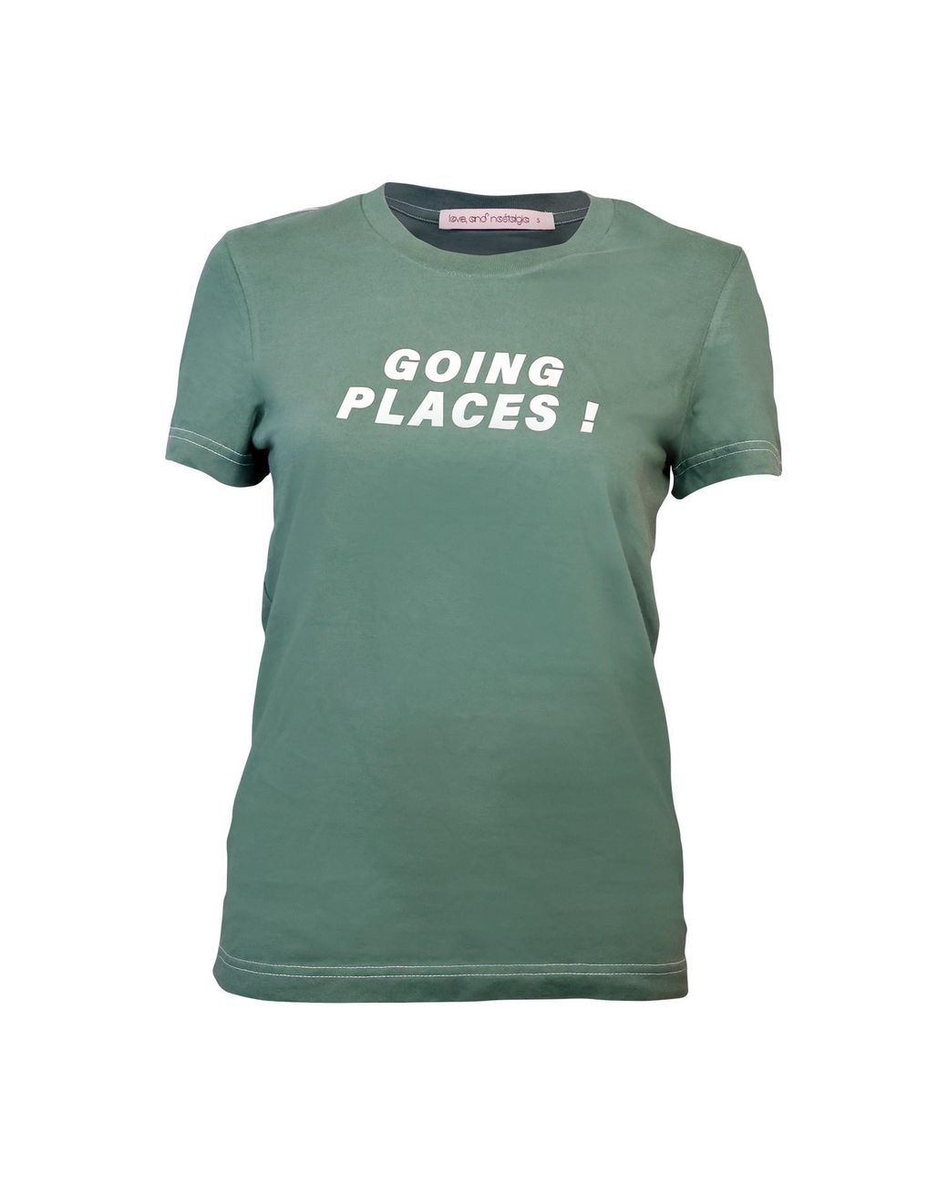 Love and Nostalgia Green Margot Going Places Tee