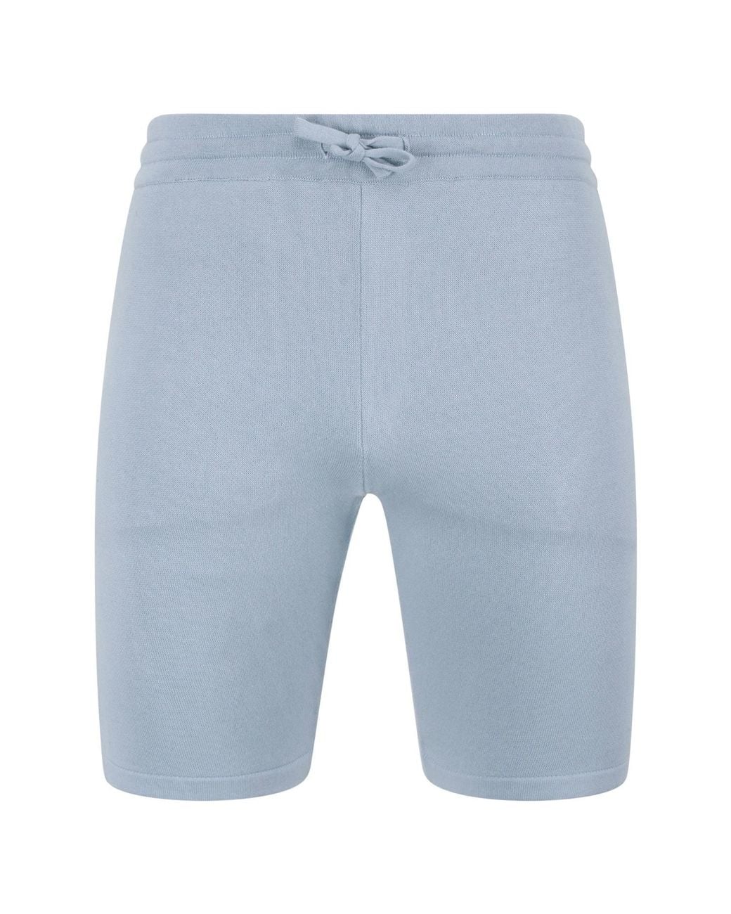 Paul James Knitwear Blue Midweight Allessio Cotton Knitted Shorts for men