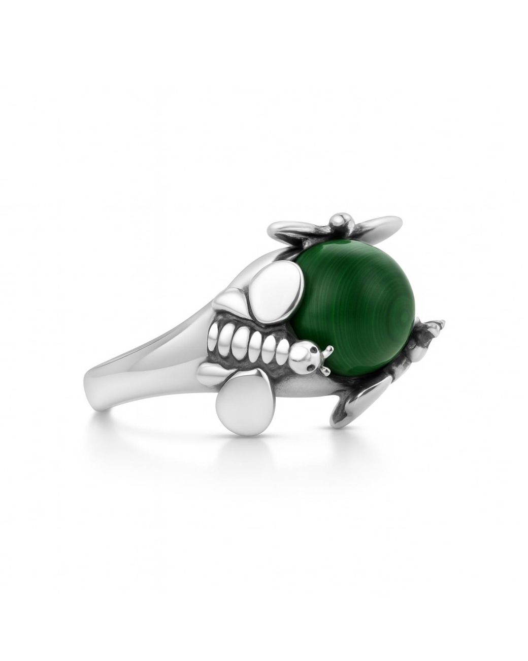Unaloe Green Sterling Natural Malachite Ring For – Gemstone Statement Jewelry, Luxury Handmade Gift