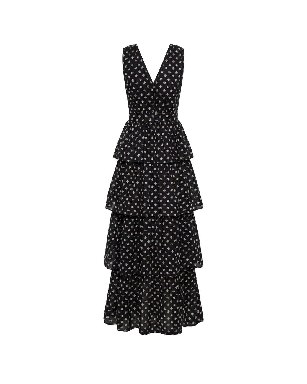 Deer You Black Kate Kissing Multi Tier Maxi Dress