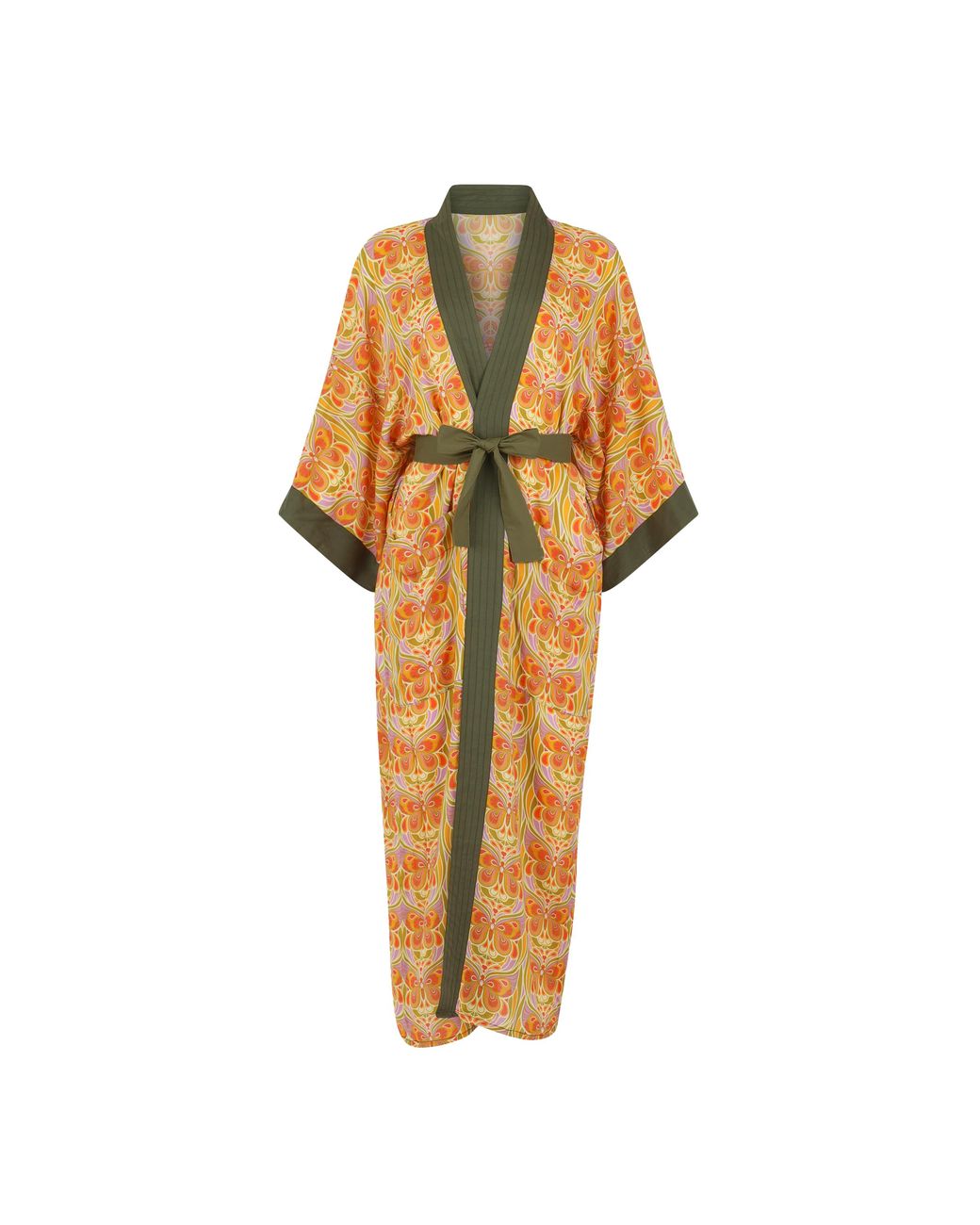 Henelle Metallic Butterfly Effect Citrus Kimono