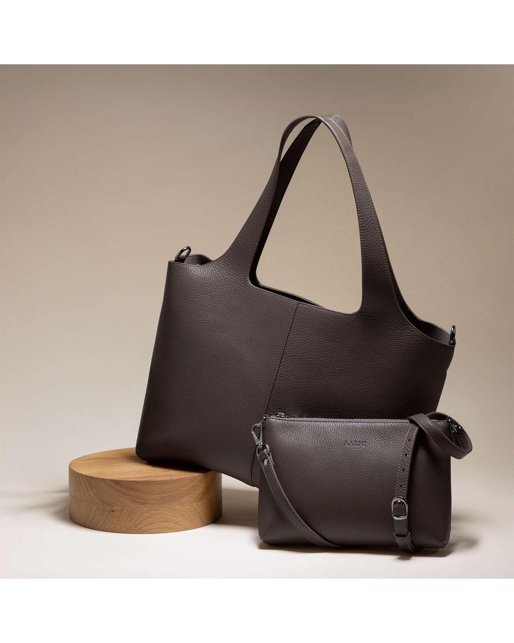 Aarni Brown Aava Tote Bag, Dark