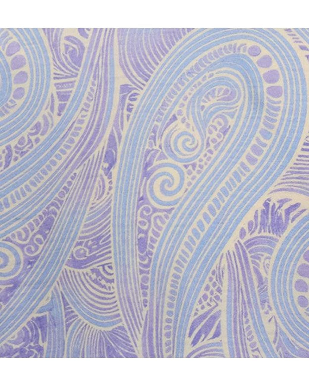 Lords of Harlech Blue Tyler Marakesh Paisley Helio Short Sleeve Shirt for men