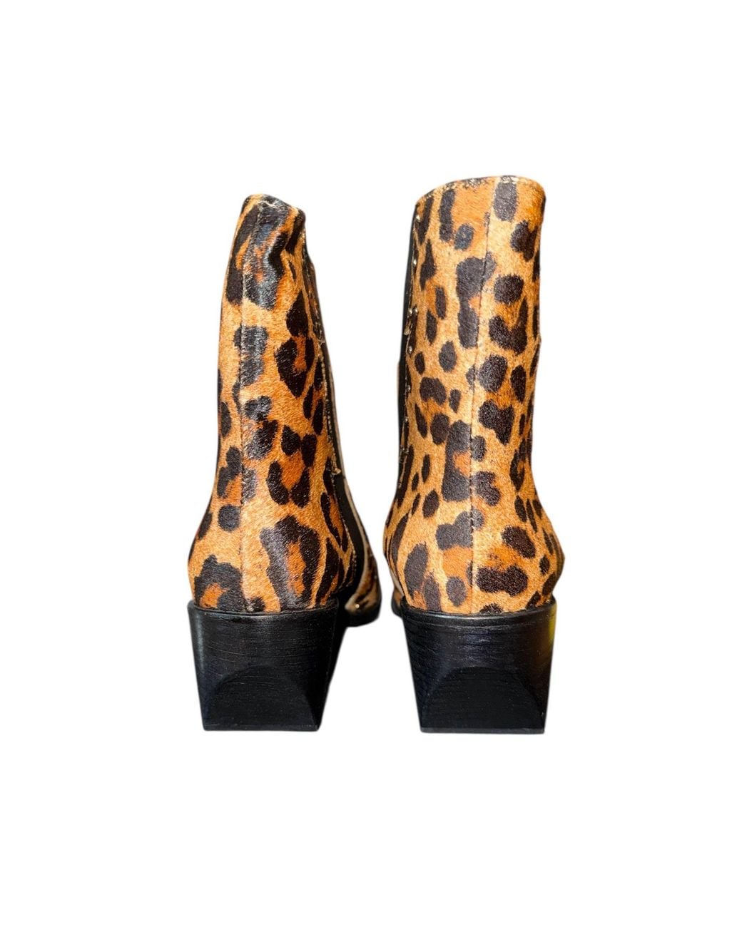 Any Old Iron Black Animal Print Leather Boots