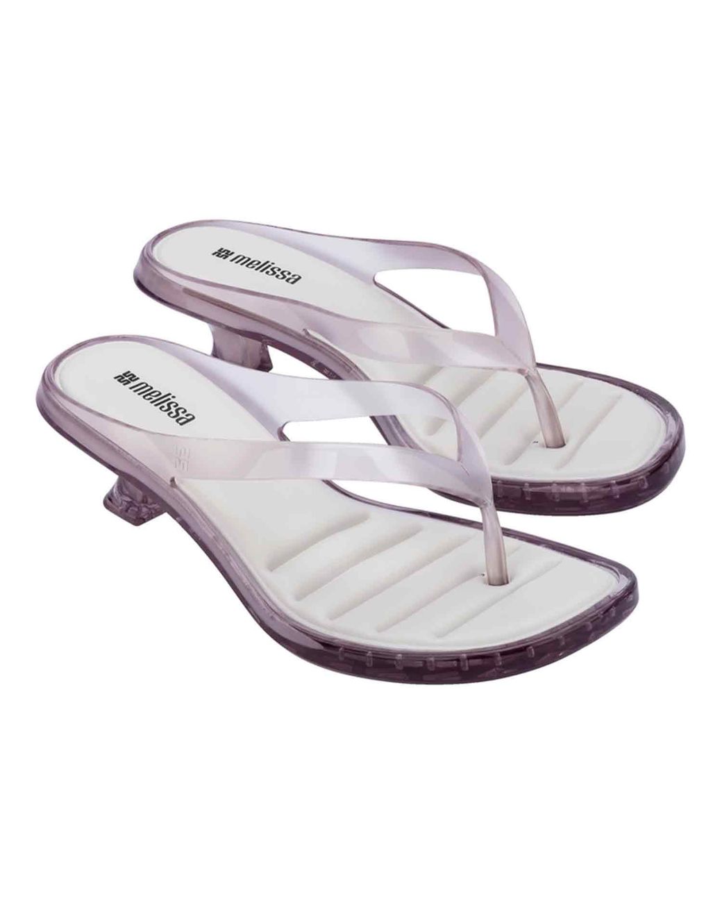 Melissa White Thong Kitten Heel