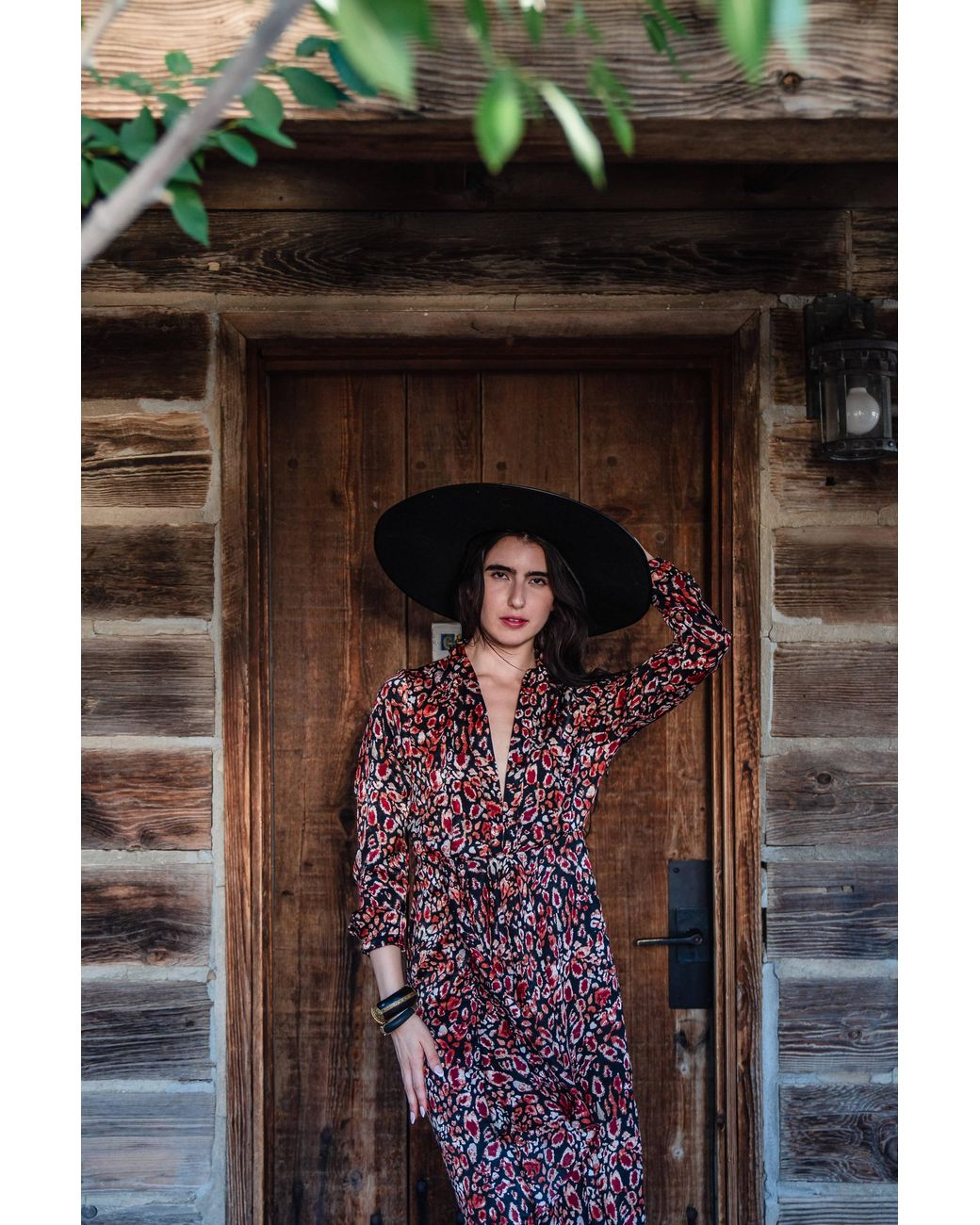 Jennafer Grace Brown Sasha Leopard Minaret Dress
