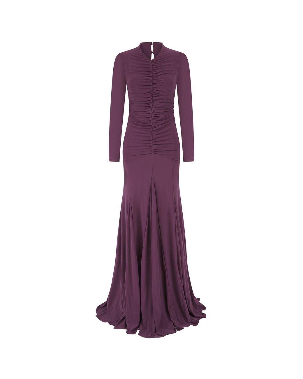 Celestine & Mae Purple Zinnia Maxi Dress