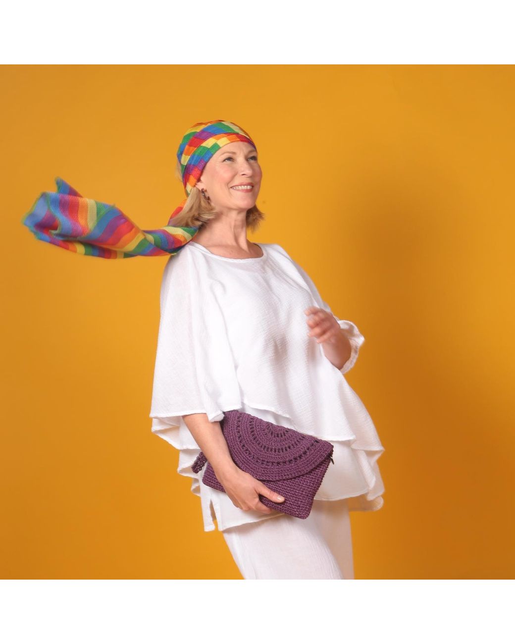 SJW BAGS LONDON Purple Grace Hand Crochet Bag