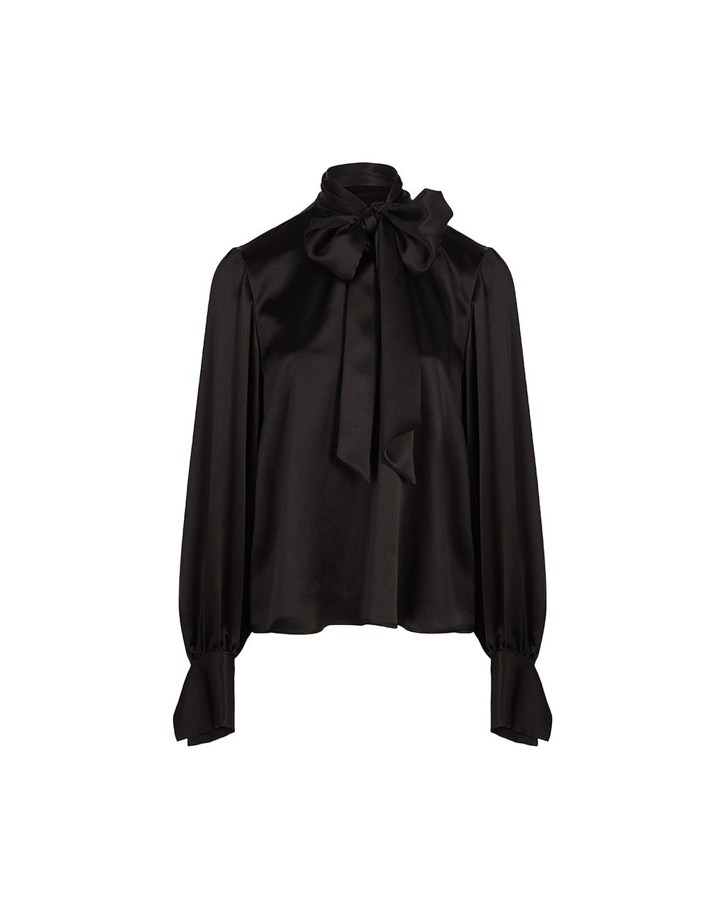 The Summer Edit Black Kat Pussybow Blouse