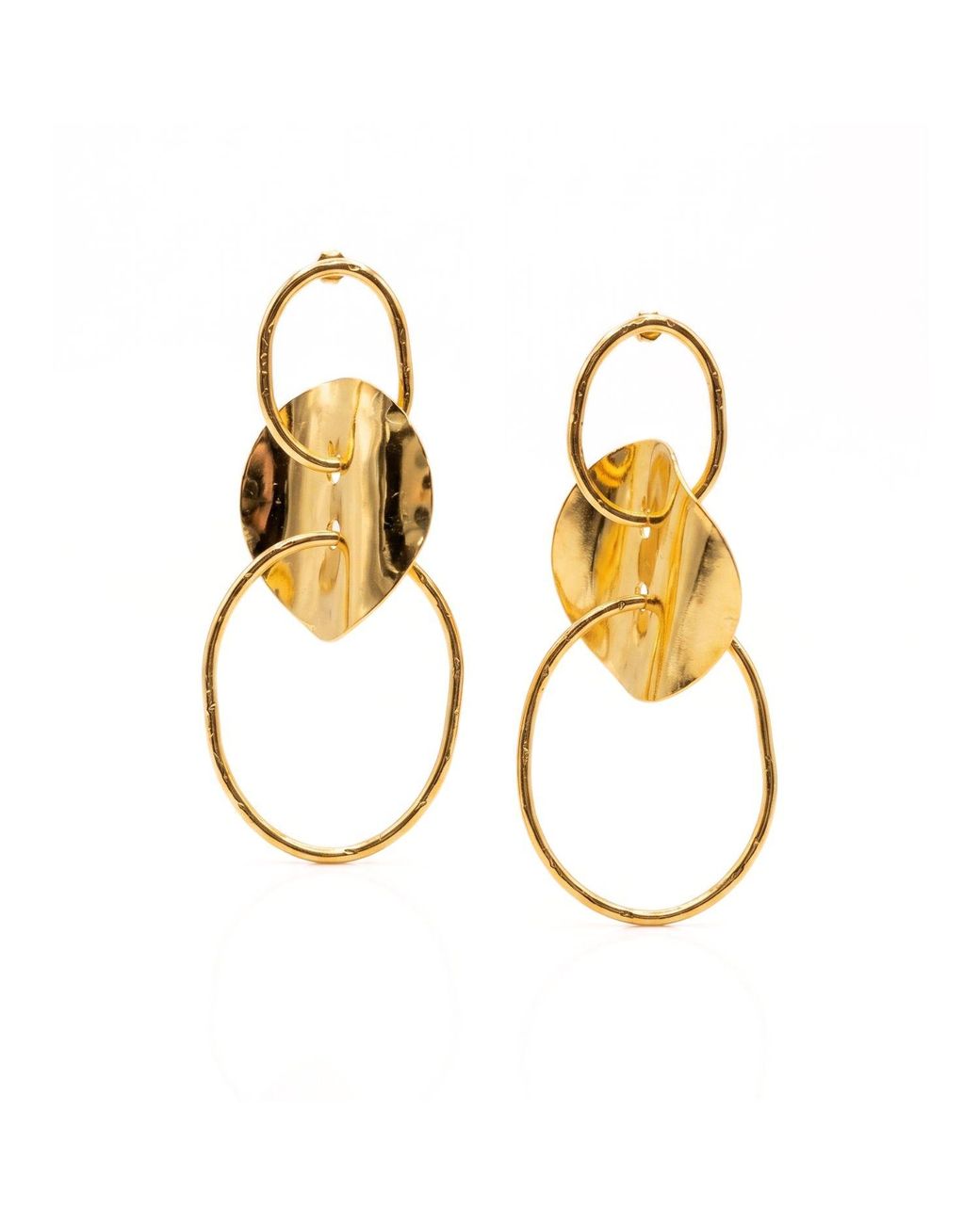 Jaredjamin Metallic Viviane Post Drop Earrings