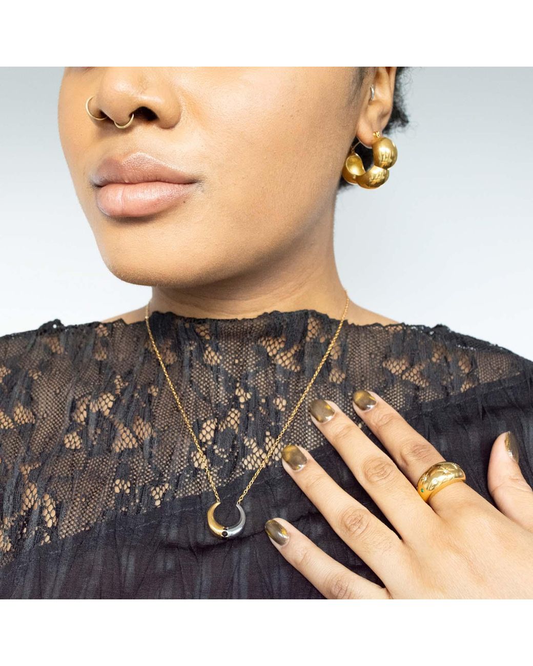 Superdivajewellery Metallic Bubble Earrings
