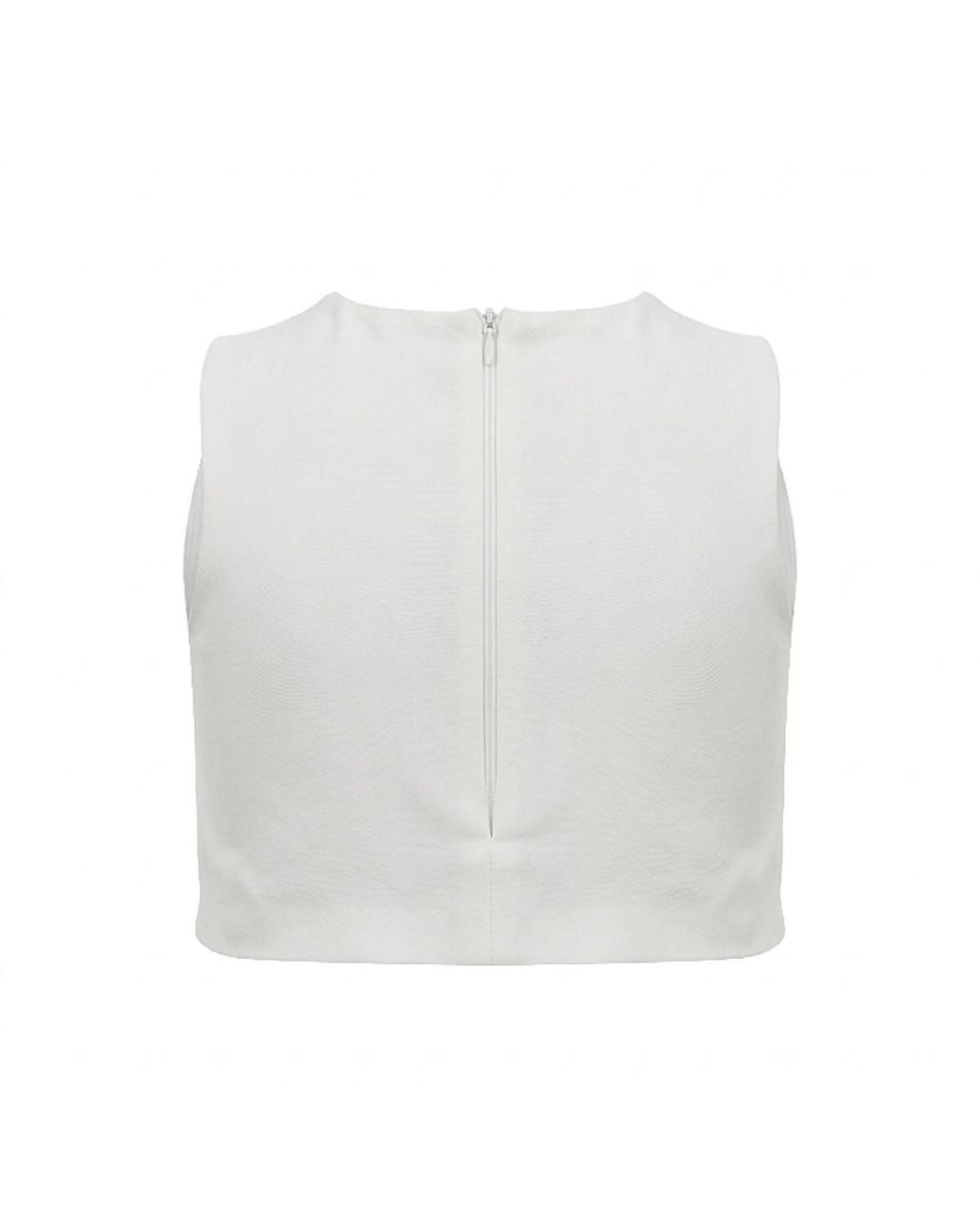 Maan Istanbul White Detailed Chest Back Zippered Bustier