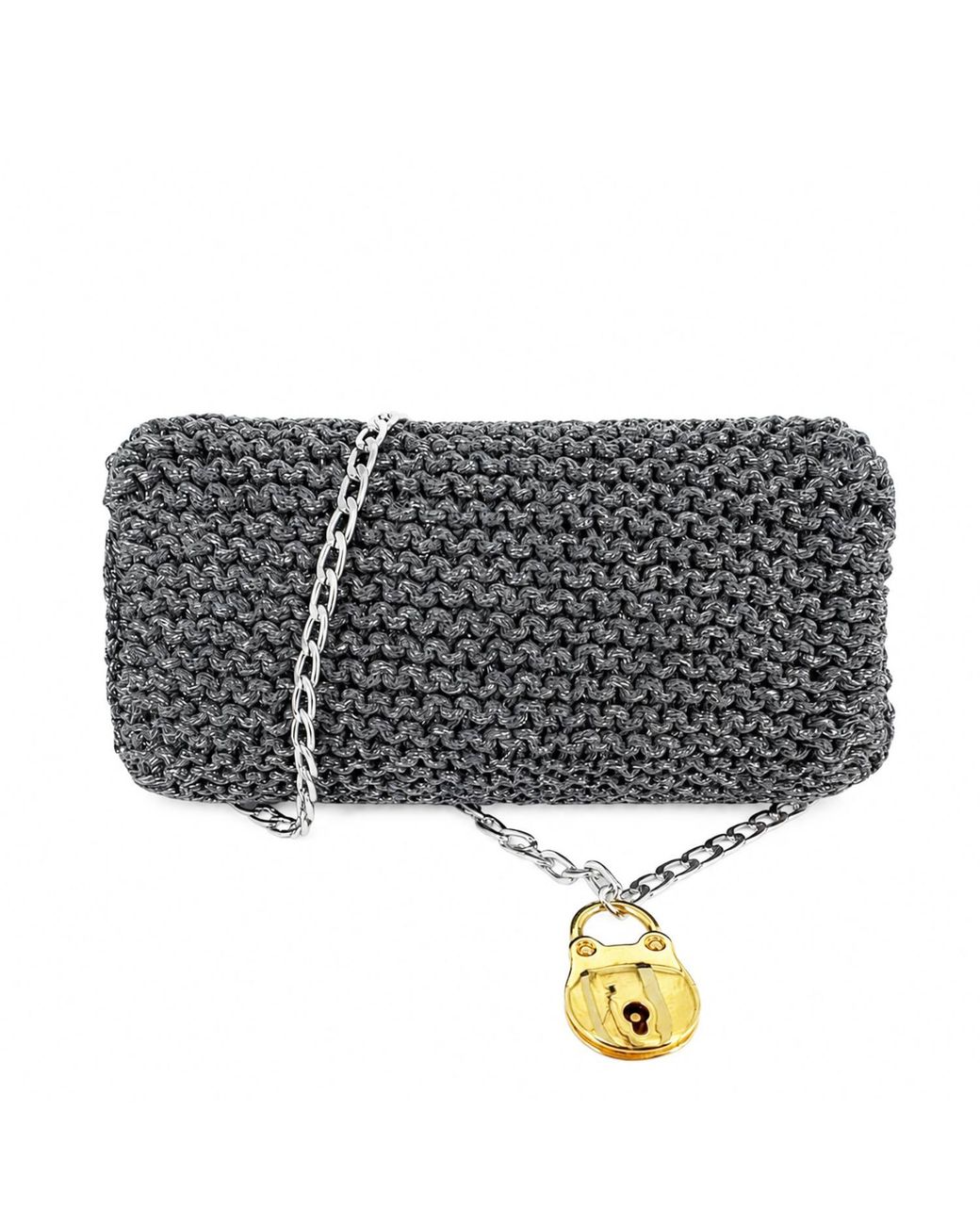 Hilo De Mar Black Small Hand-Knitted Handbag