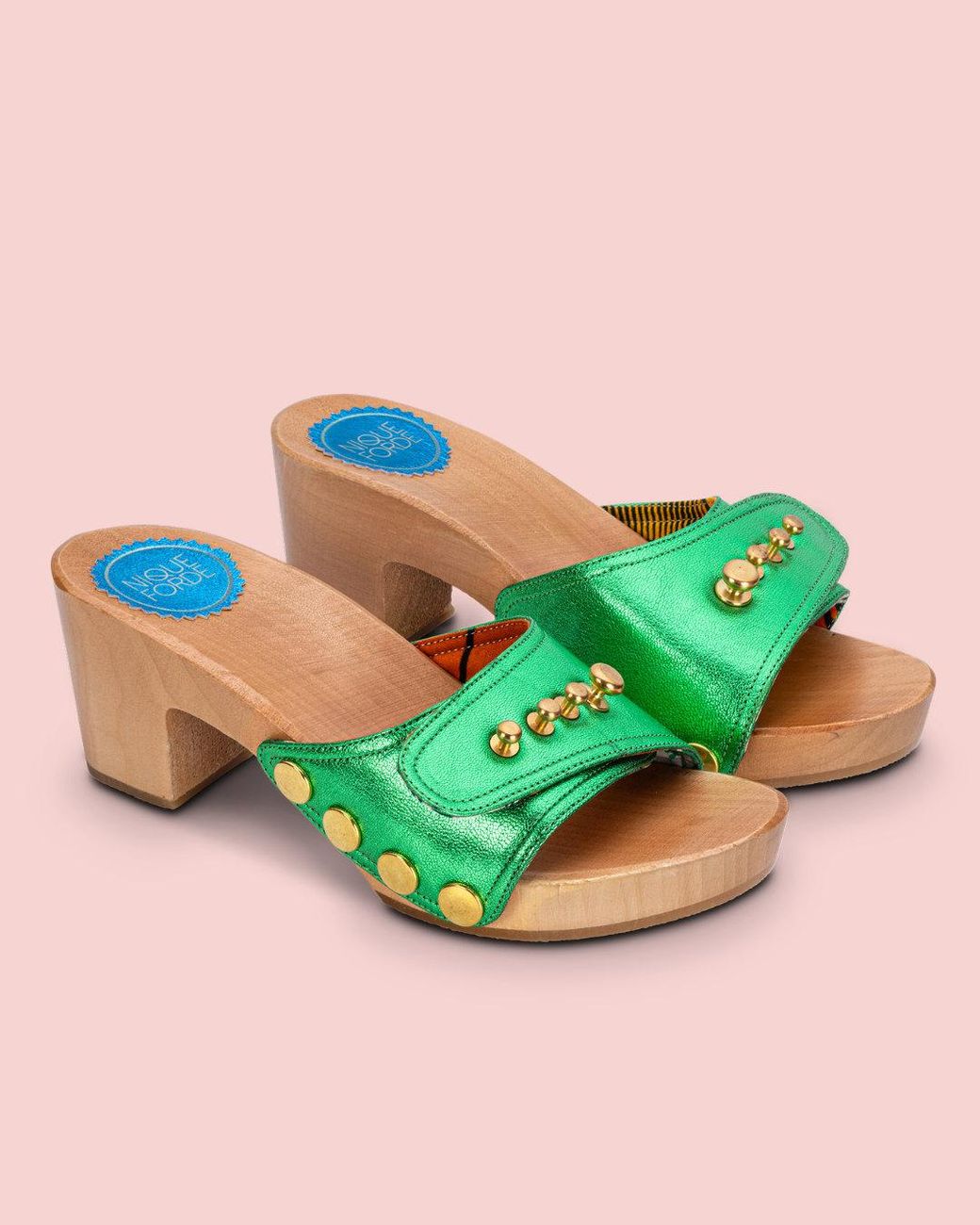 Nique Forde Green Parakeet Georgie Sandals