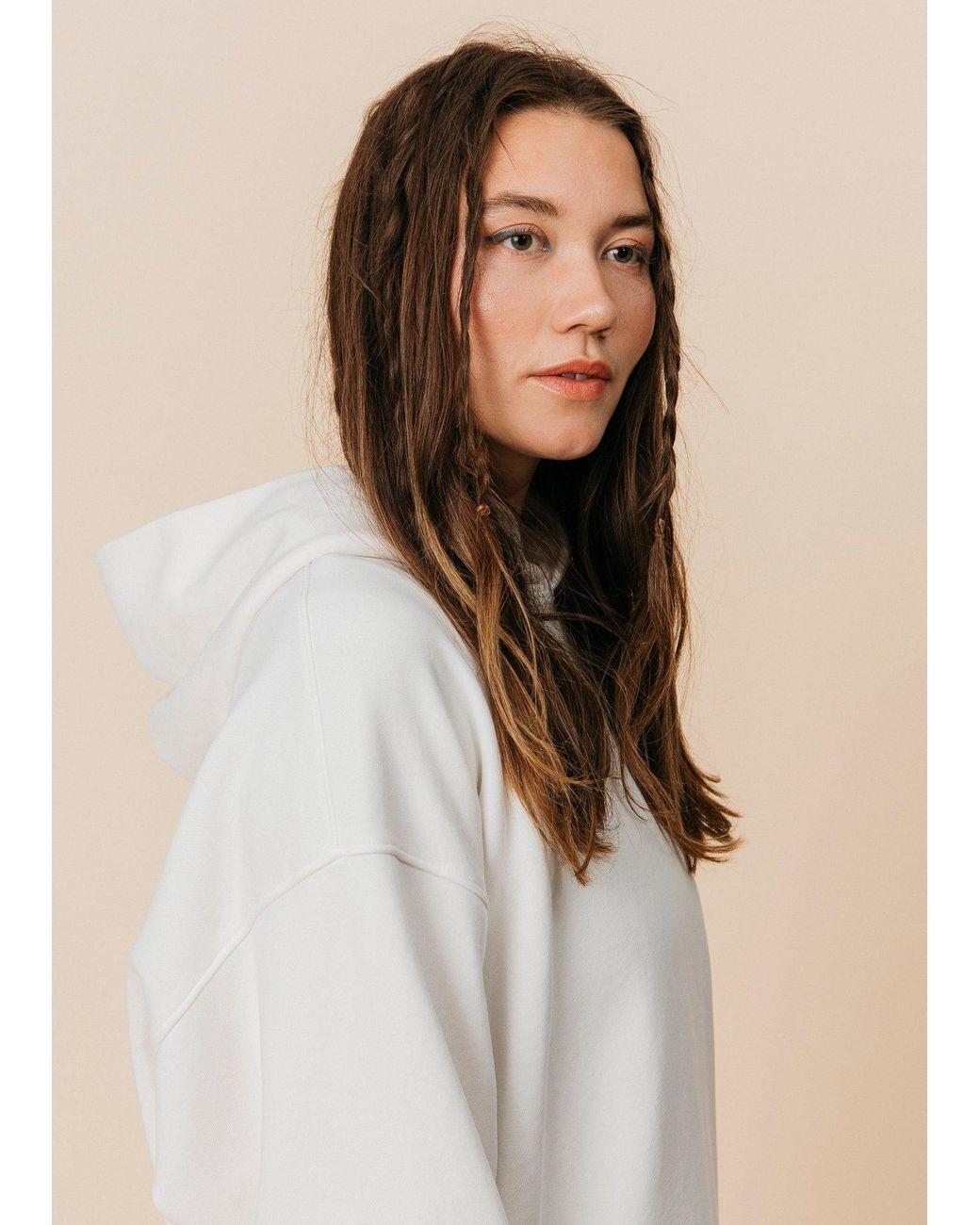 Ocio Leisurewear White Oversized Hoodie