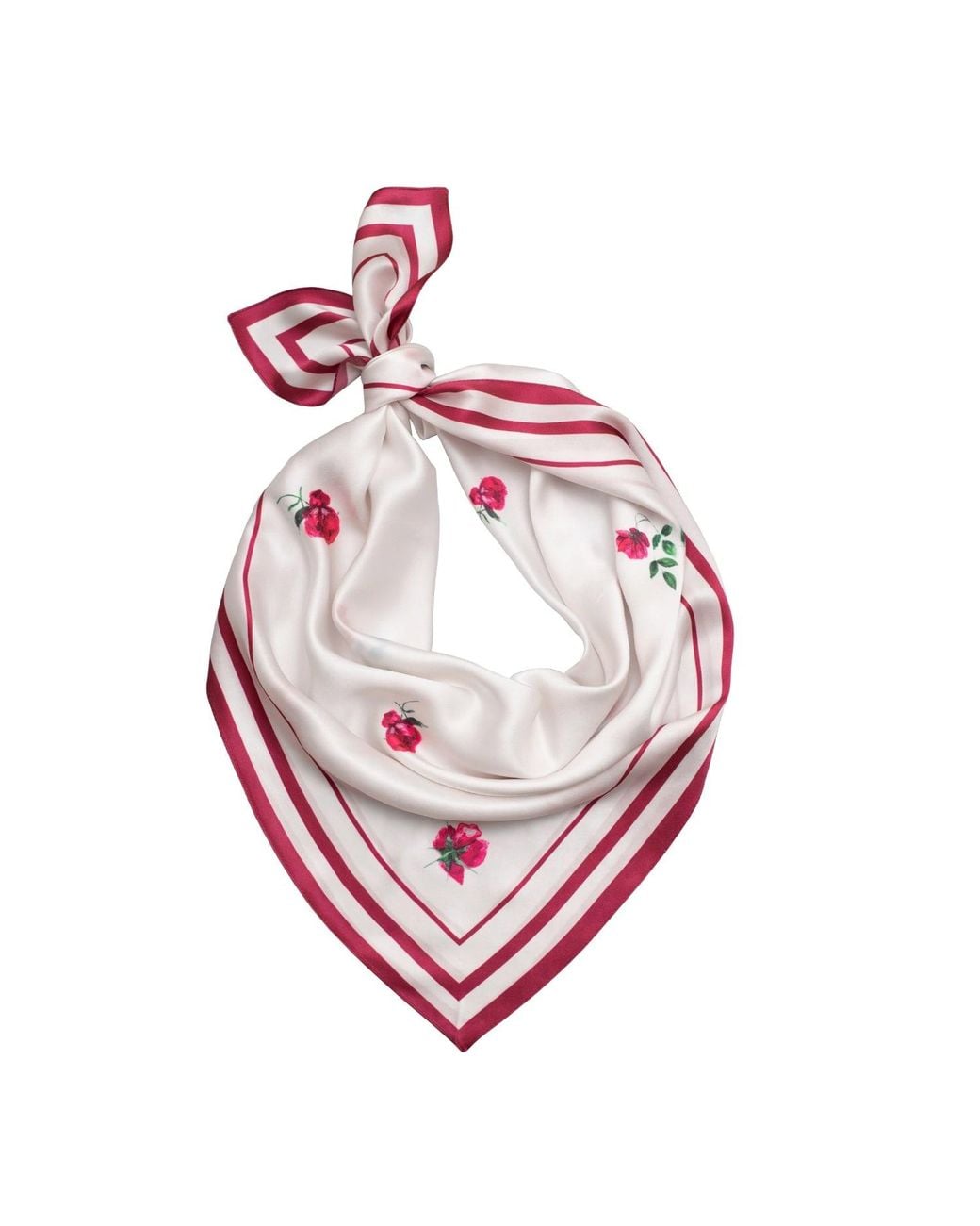 RainSisters Pink Large Floral Natural Silk Scarf