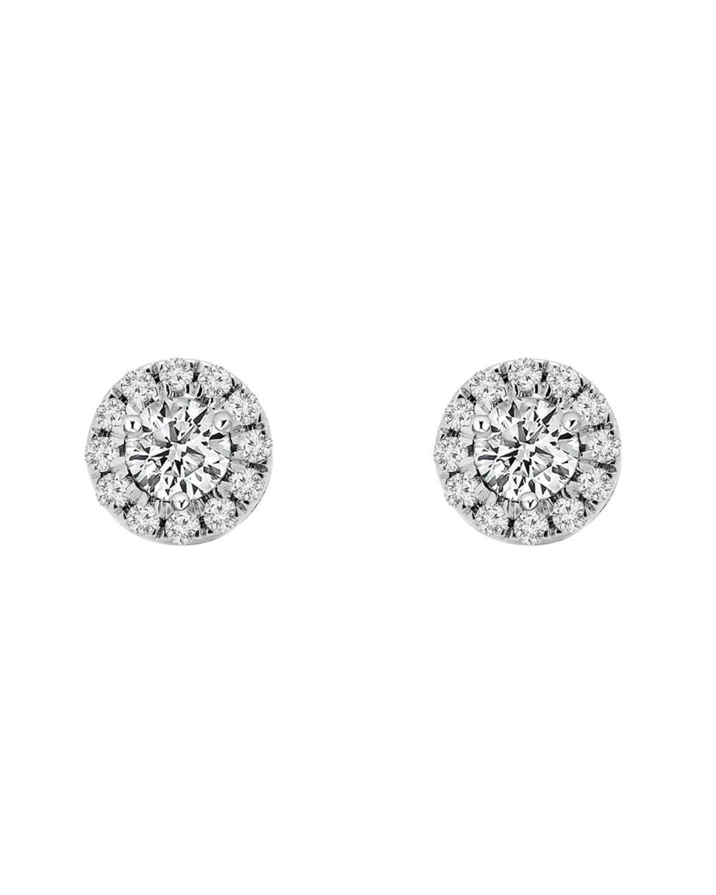 Augustine Jewels Metallic Birthstone Halo Earrings