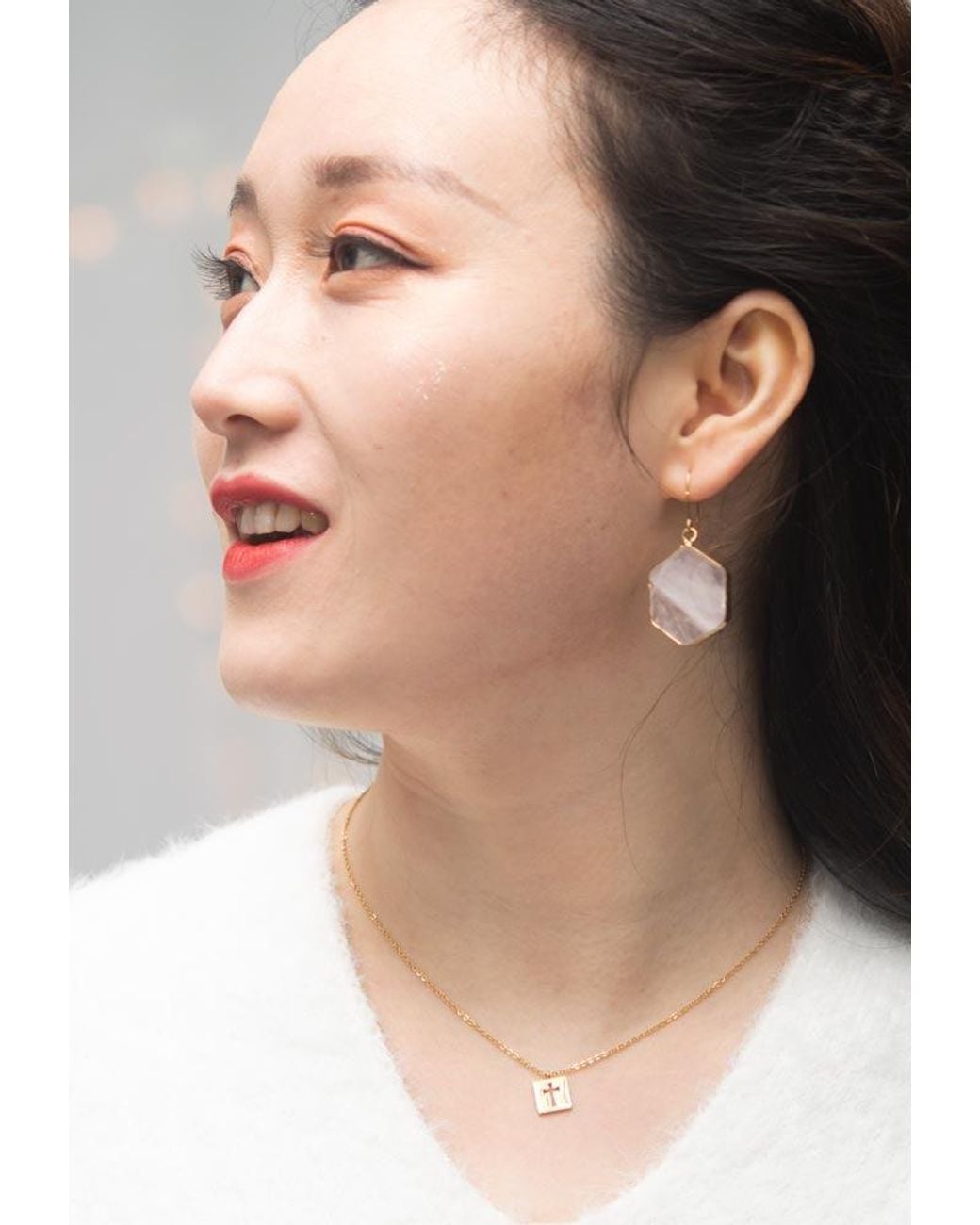 Starfish Project Metallic Axis Cross Necklace