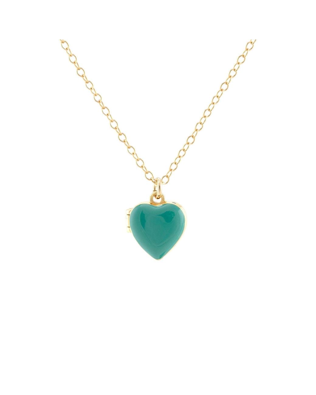 Kris Nations White Enamel Heart Locket