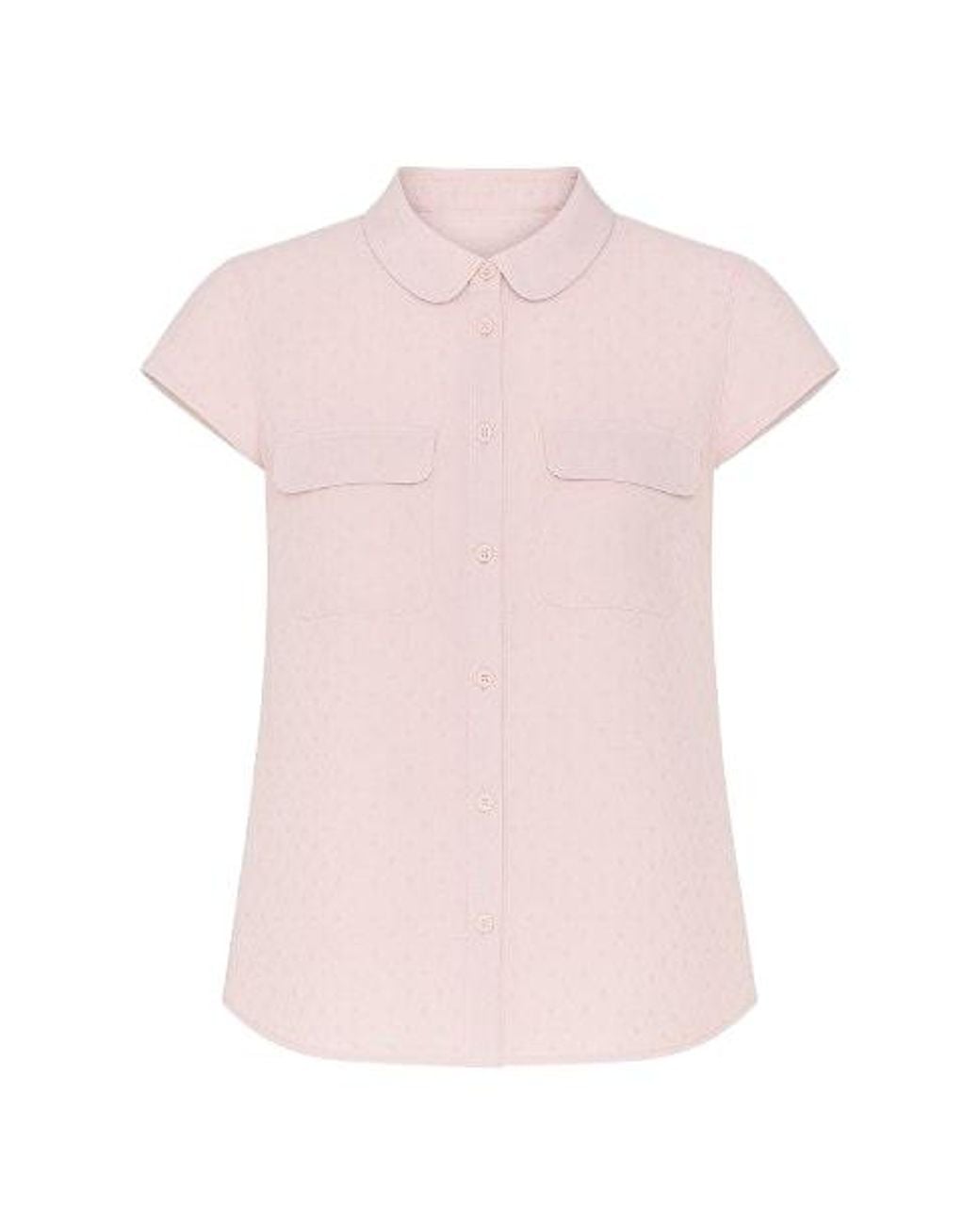 Conquista Pink Short Sleeve Poplin Blouse