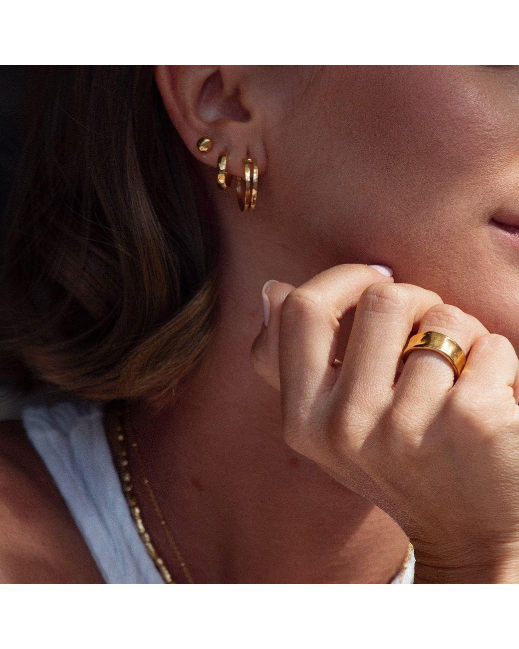 Dower & Hall Metallic Hammered Nomad Hoops