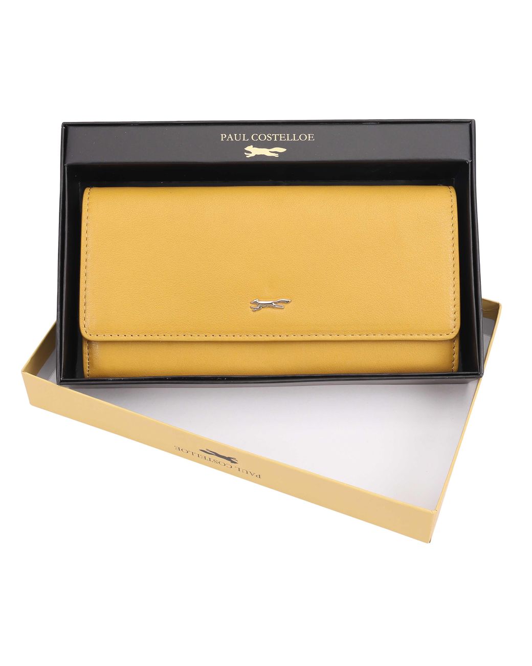 Paul Costelloe Yellow Accra Leather Wallet Purse