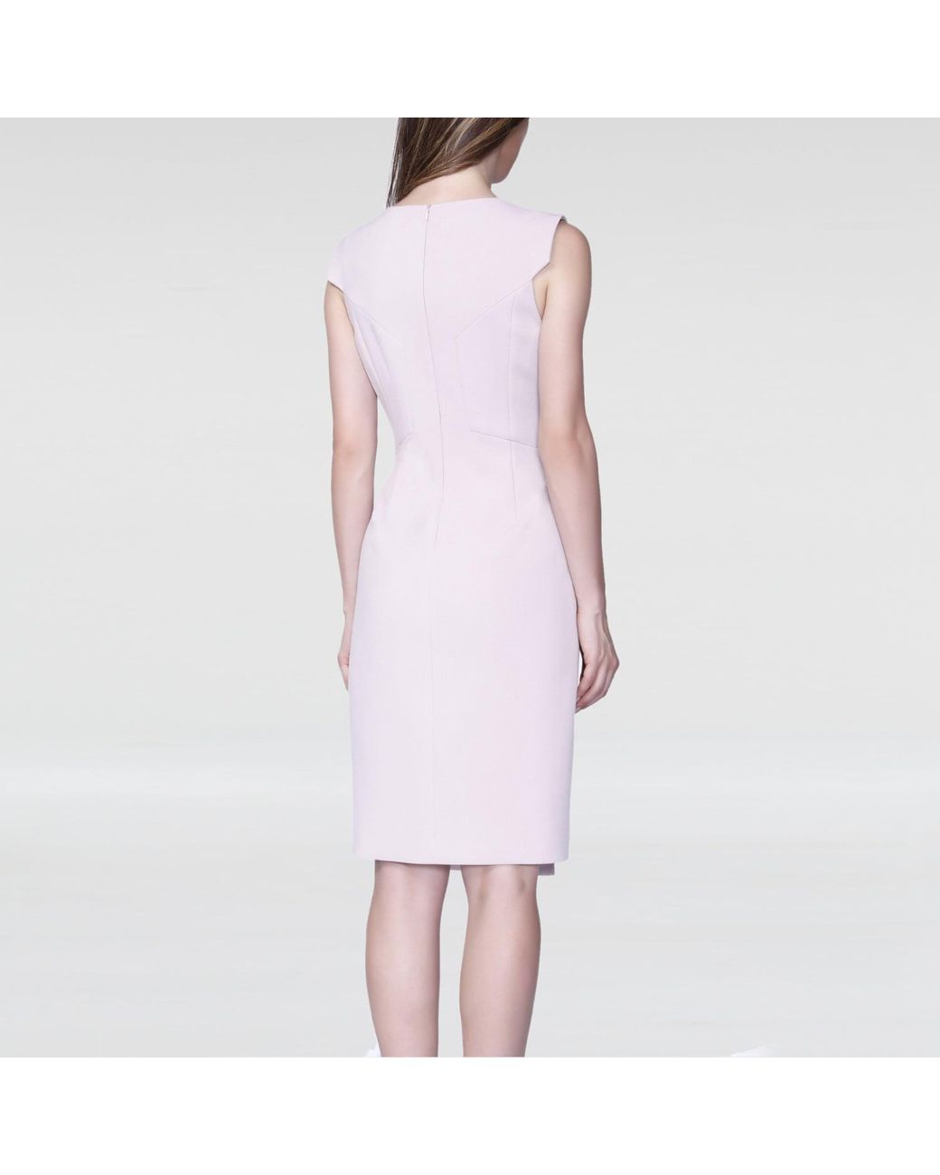 Smart and Joy Pink Structured Sleeveless Dress