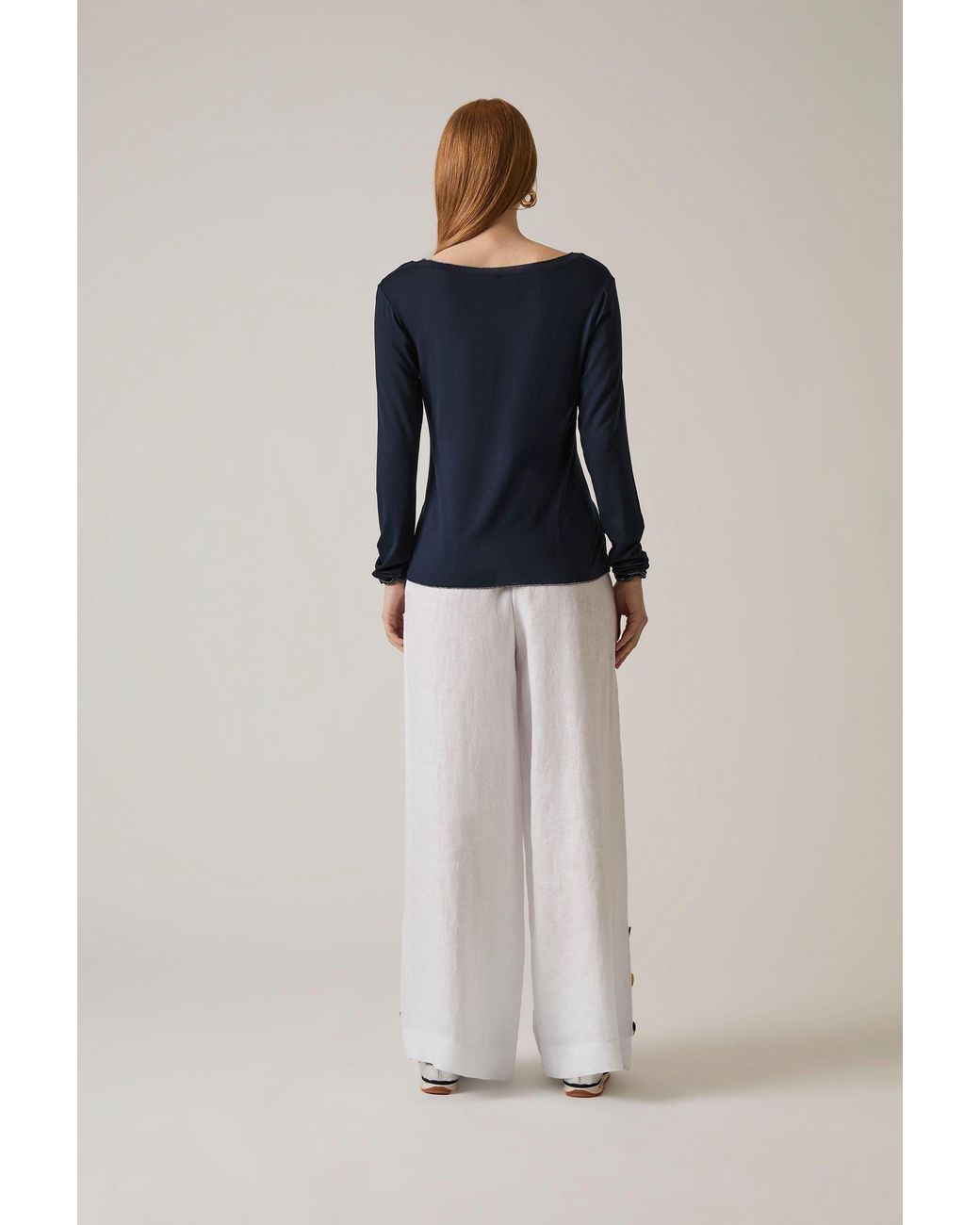 James Lakeland Blue Long Sleeve Top
