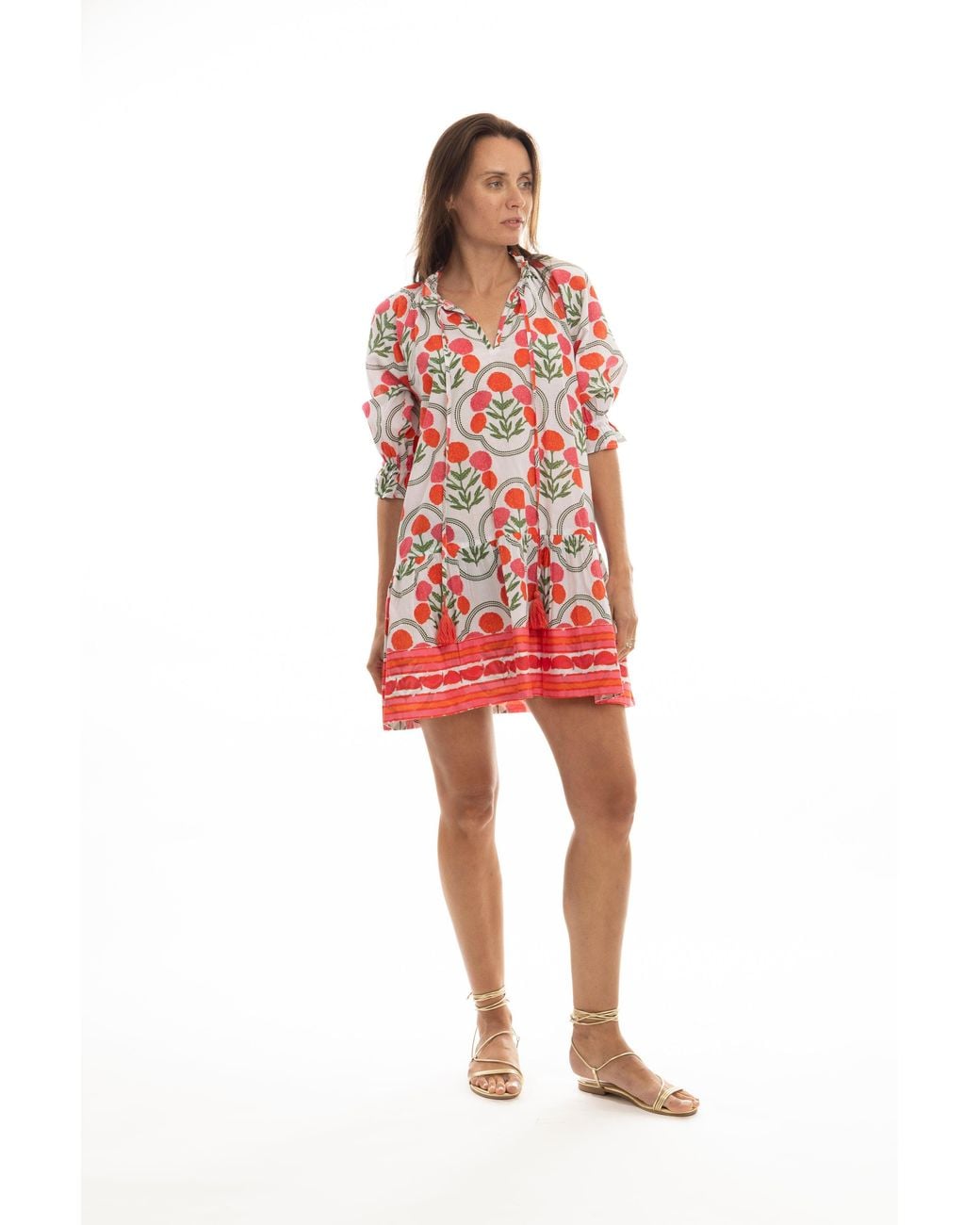 Bindu Red Claire Dress