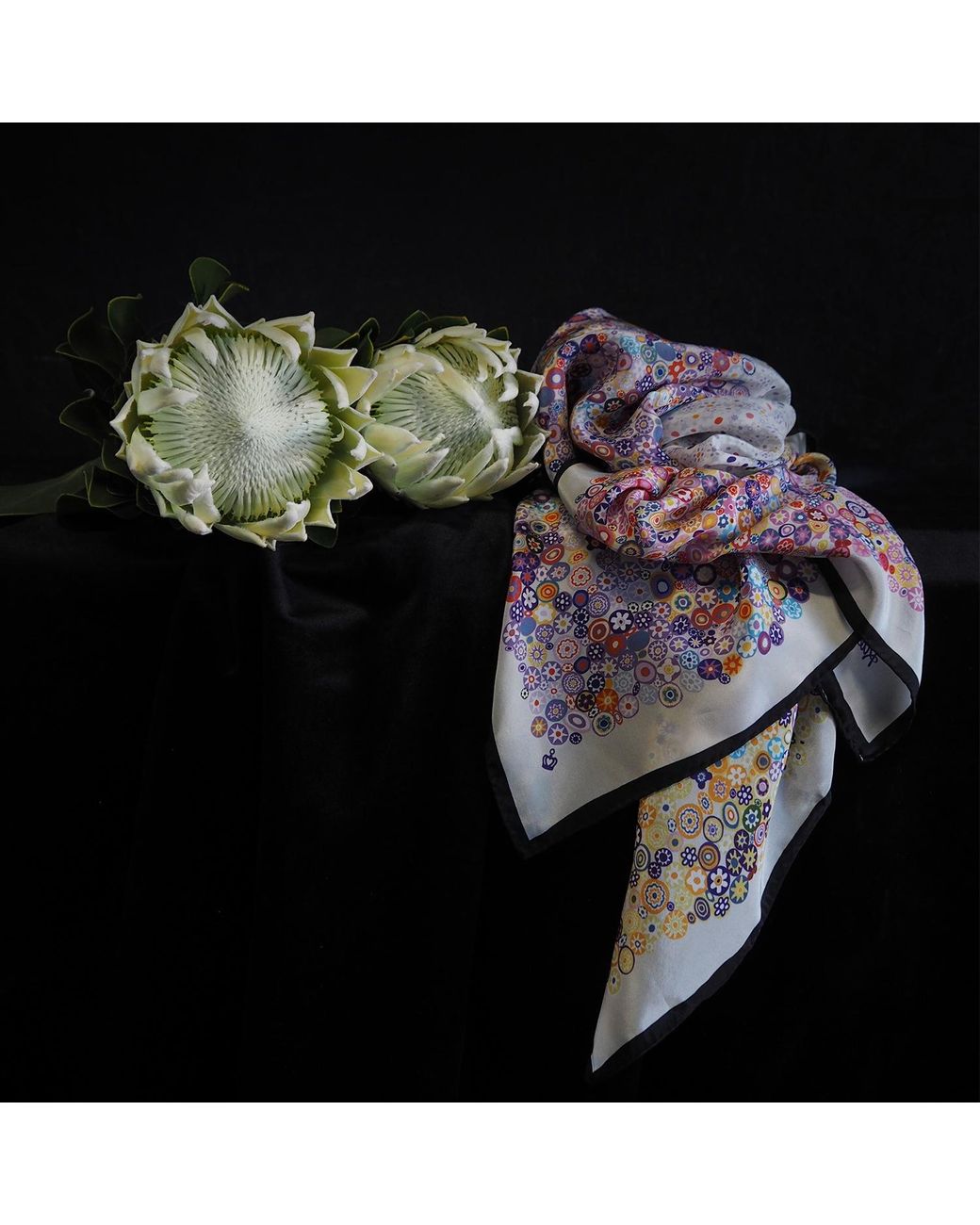 Kueen Purple Silk Scarf