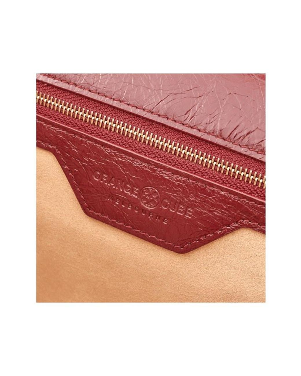 Orange Cube Red Mosaic Diamond Chain Bag