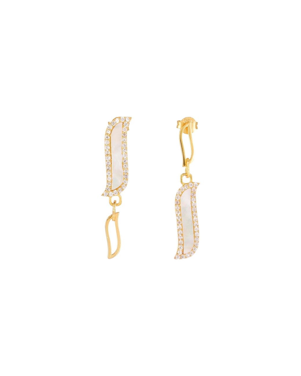 Lila Rasa Metallic Asymmetric Earrings