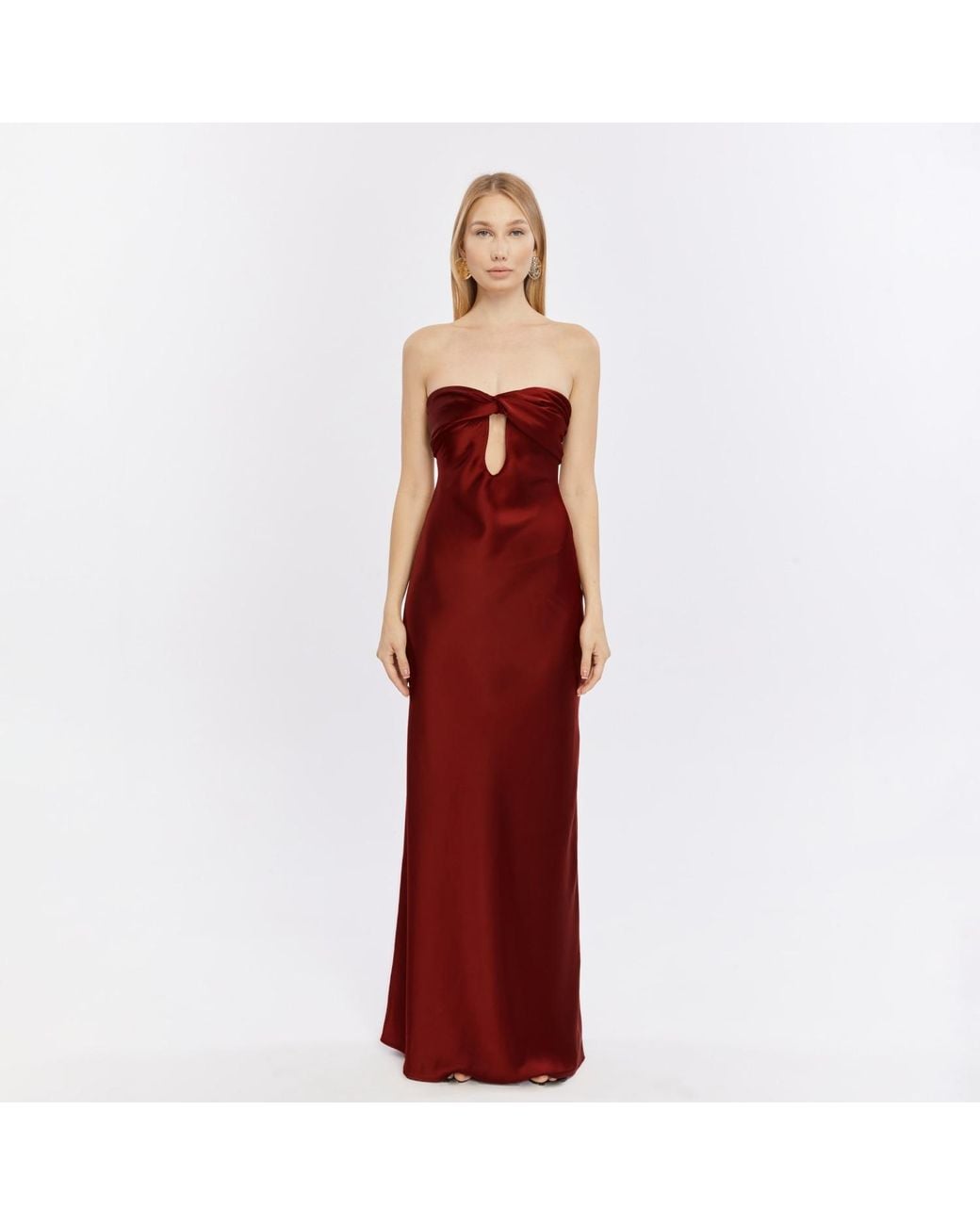 Herfetch Red Neutrals Maxi Bordeux Dress-Bordeux