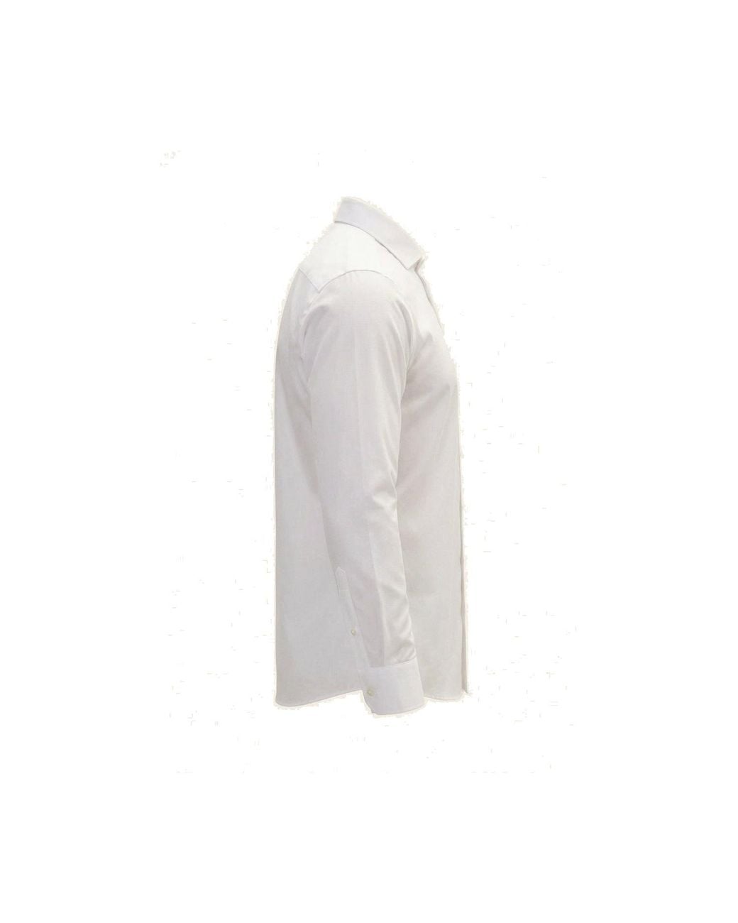 Ron Tomson White Non-Iron Pure Cotton Spread Collar Dress Shirt for men